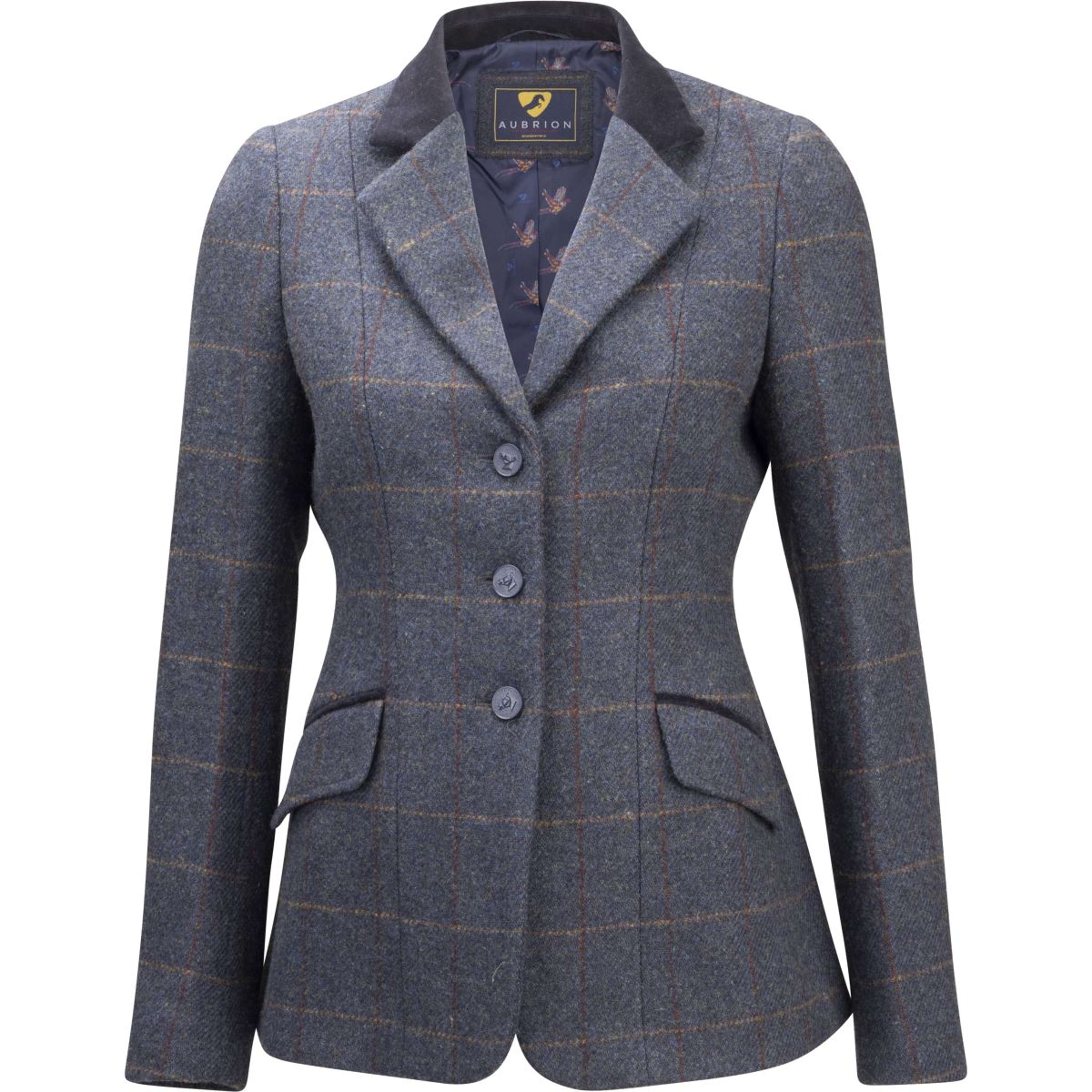 Aubrion by Shires Competition Jacket Saratoga Juniper Navy Check