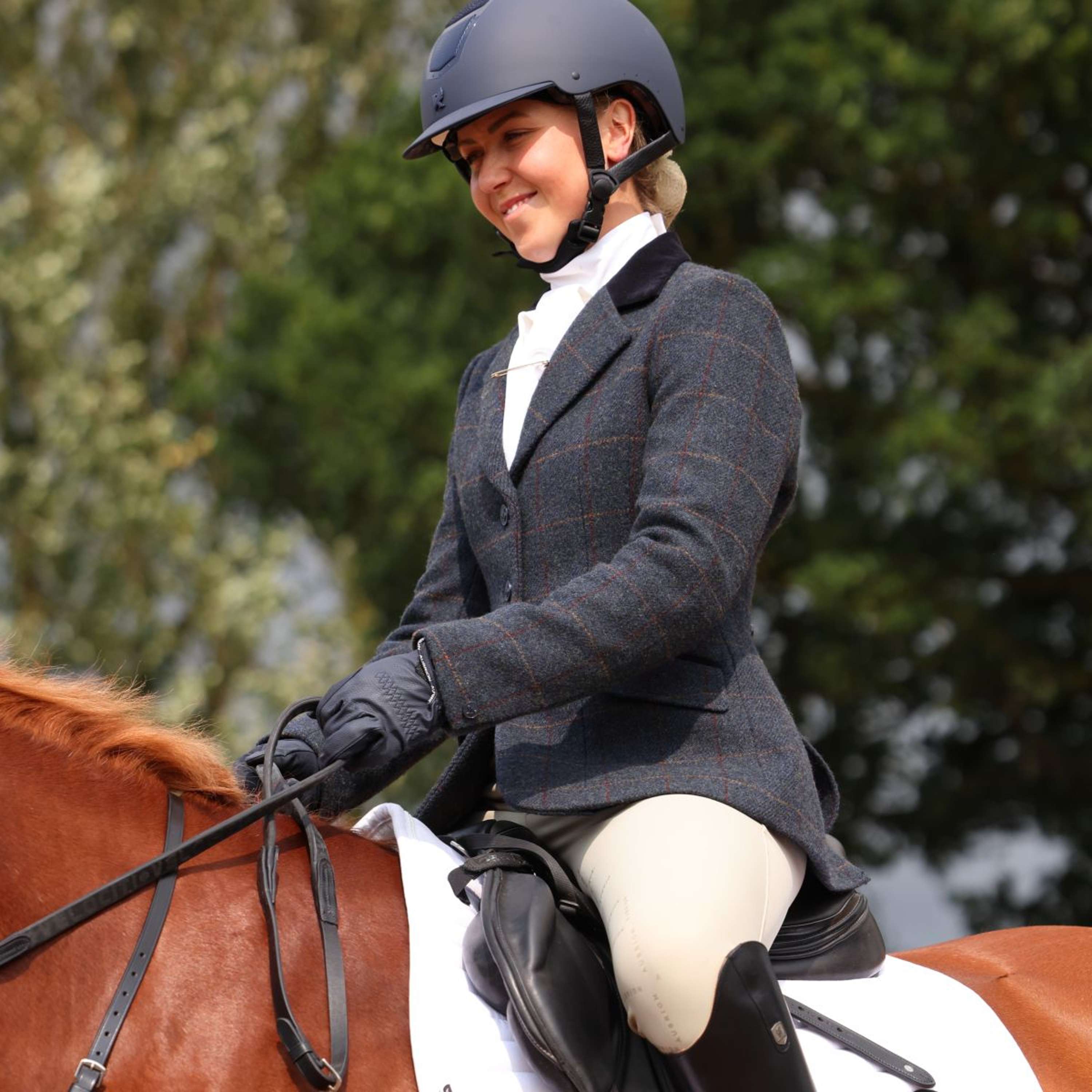 Aubrion by Shires Competition Jacket Saratoga Juniper Navy Check