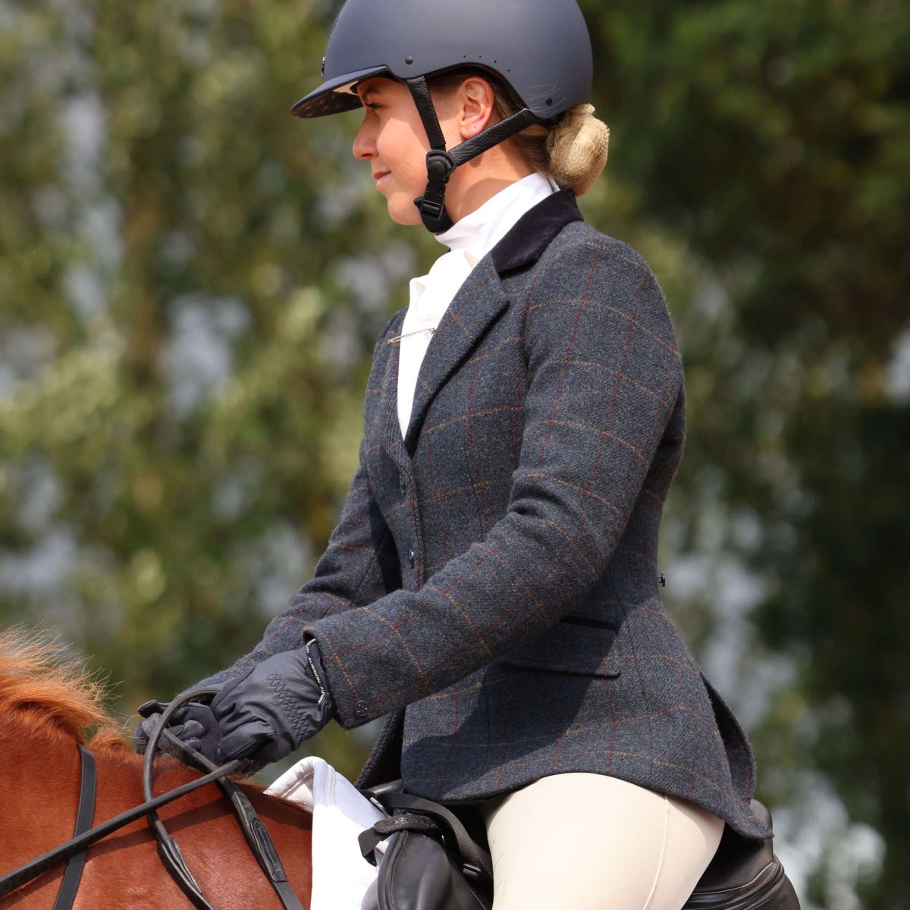 Aubrion by Shires Competition Jacket Saratoga Juniper Navy Check