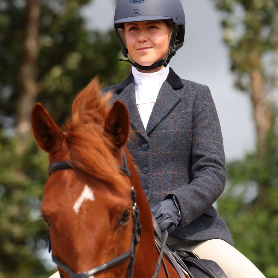 Aubrion by Shires Competition Jacket Saratoga Juniper Navy Check