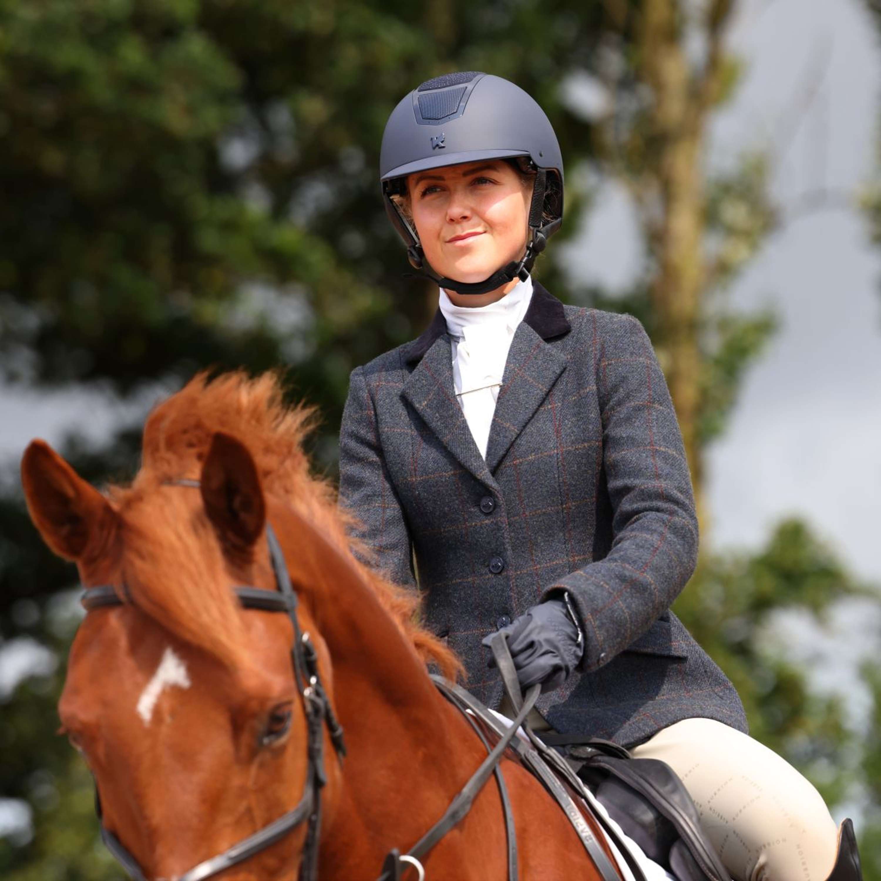 Aubrion by Shires Competition Jacket Saratoga Juniper Navy Check