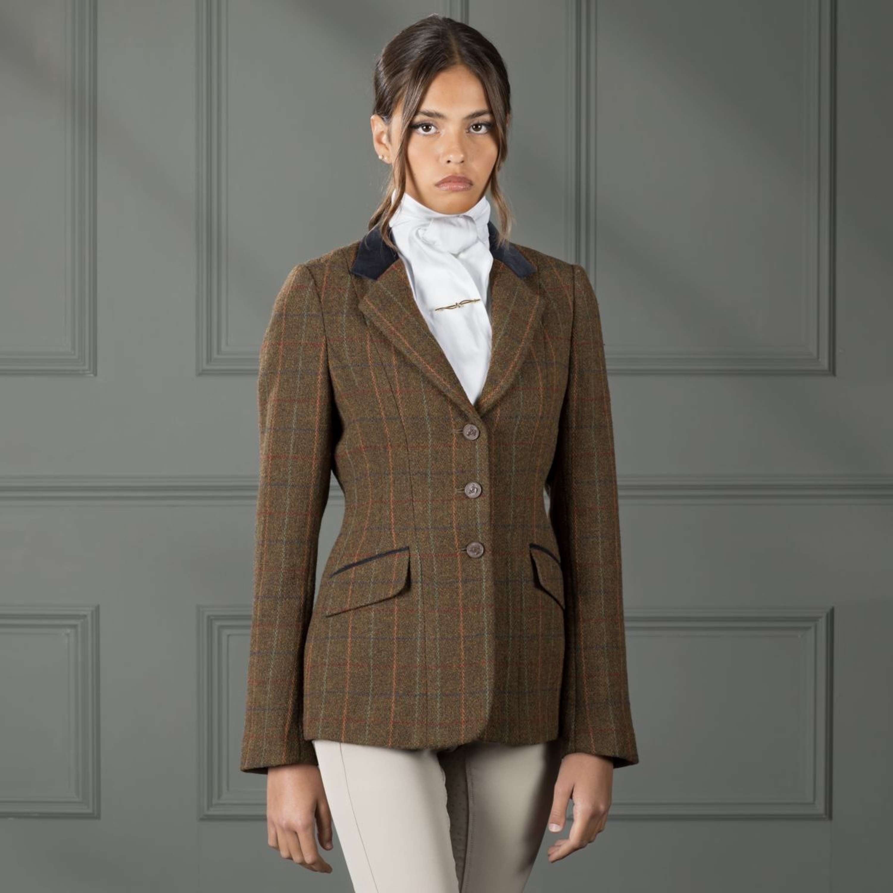 Aubrion by Shires Competition Jacket Saratoga Rust Check