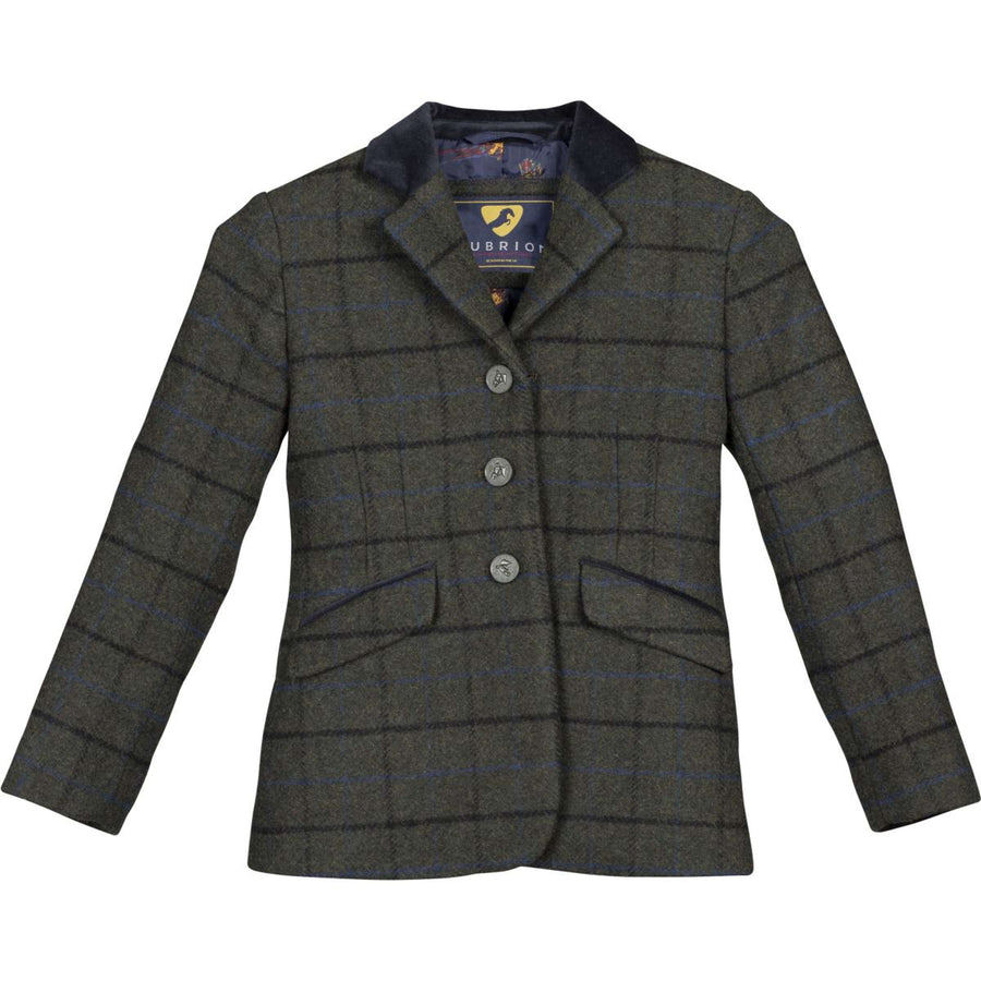 Aubrion by Shires Competition Jacket Saratoga Children Dark Green Check