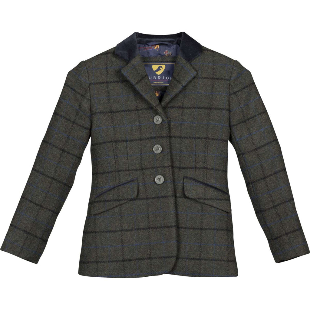 Aubrion by Shires Competition Jacket Saratoga Children Dark Green Check
