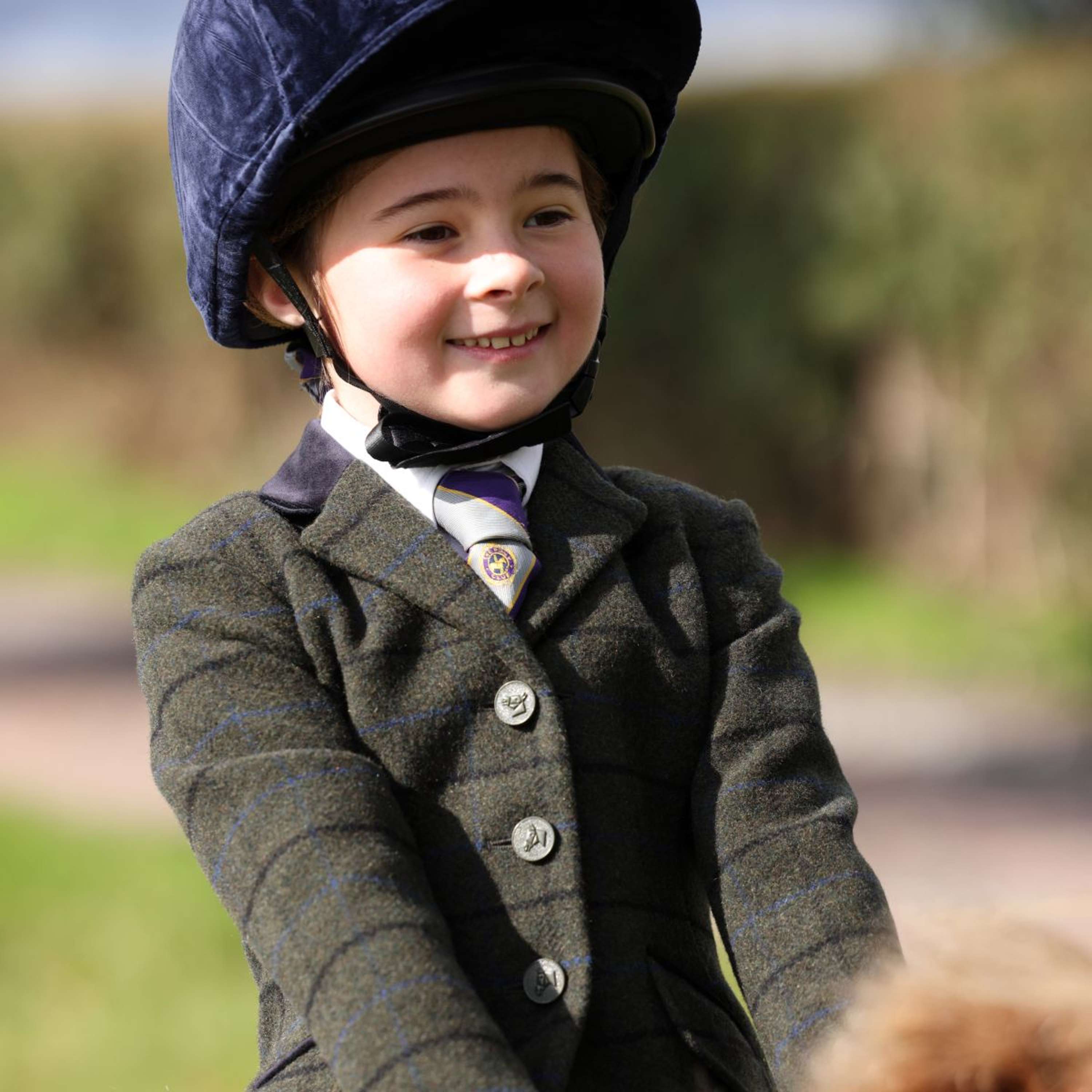 Aubrion by Shires Competition Jacket Saratoga Children Dark Green Check