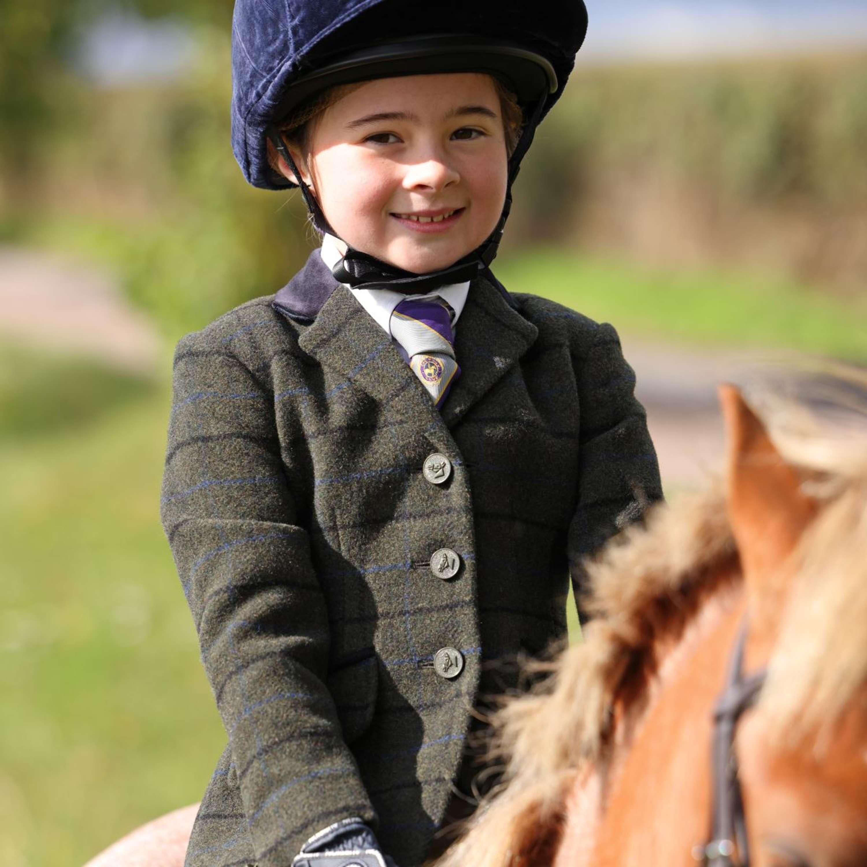 Aubrion by Shires Competition Jacket Saratoga Children Dark Green Check