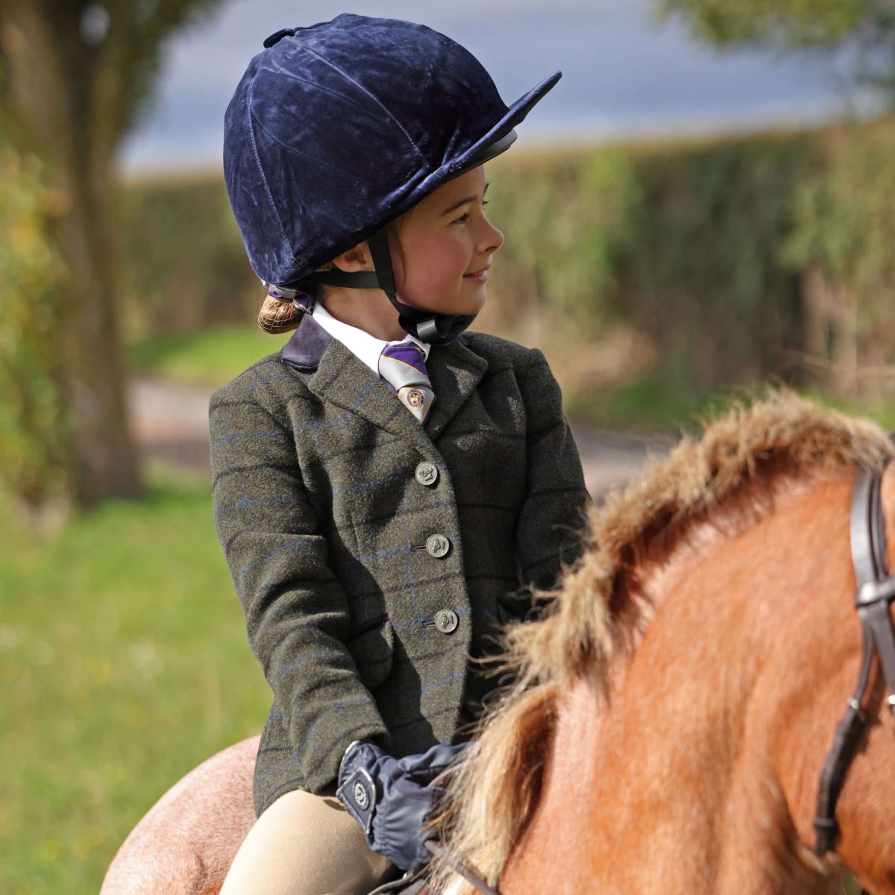 Aubrion by Shires Competition Jacket Saratoga Children Dark Green Check