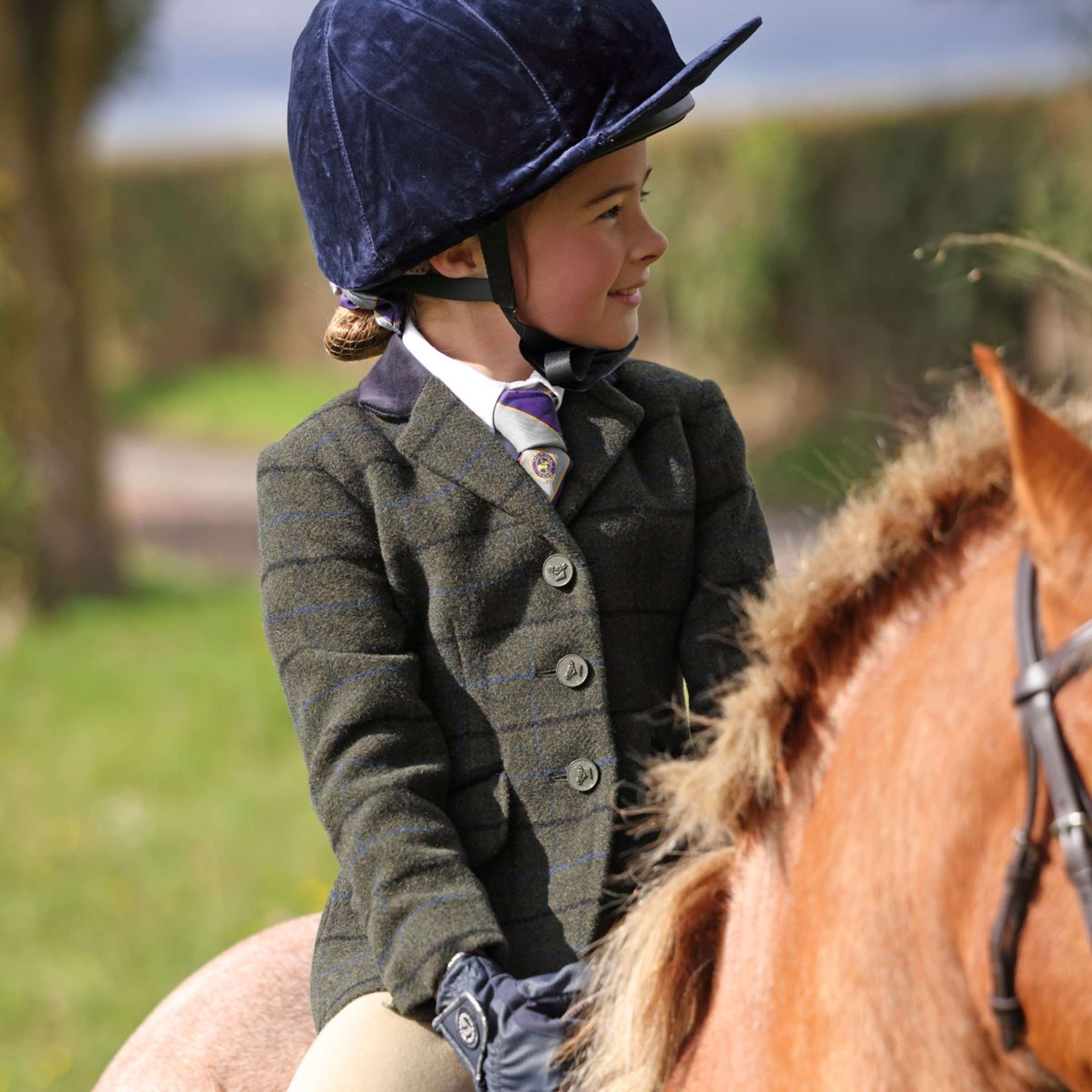 Aubrion by Shires Competition Jacket Saratoga Children Dark Green Check