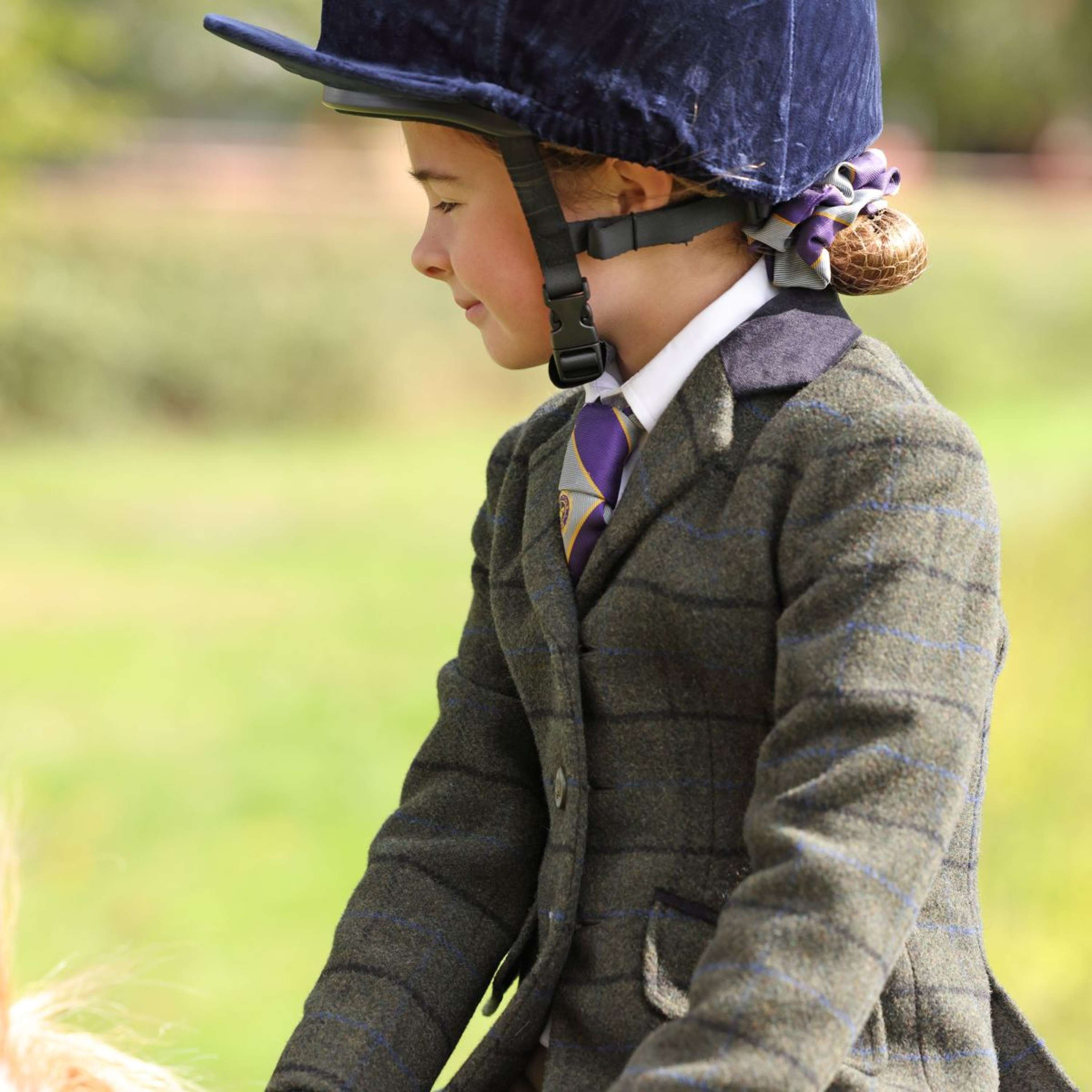 Aubrion by Shires Competition Jacket Saratoga Children Dark Green Check