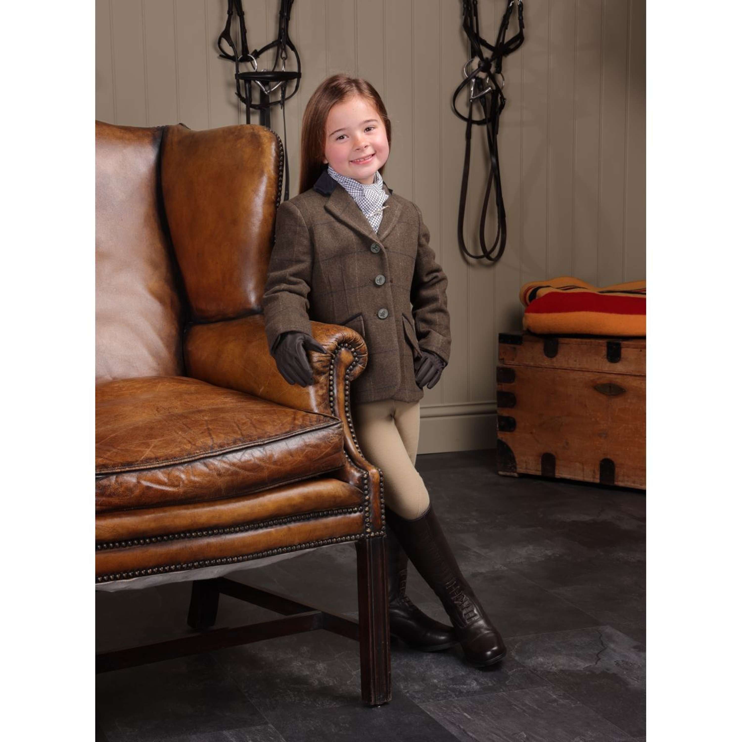 Aubrion by Shires Competition Jacket Saratoga Children Green Check