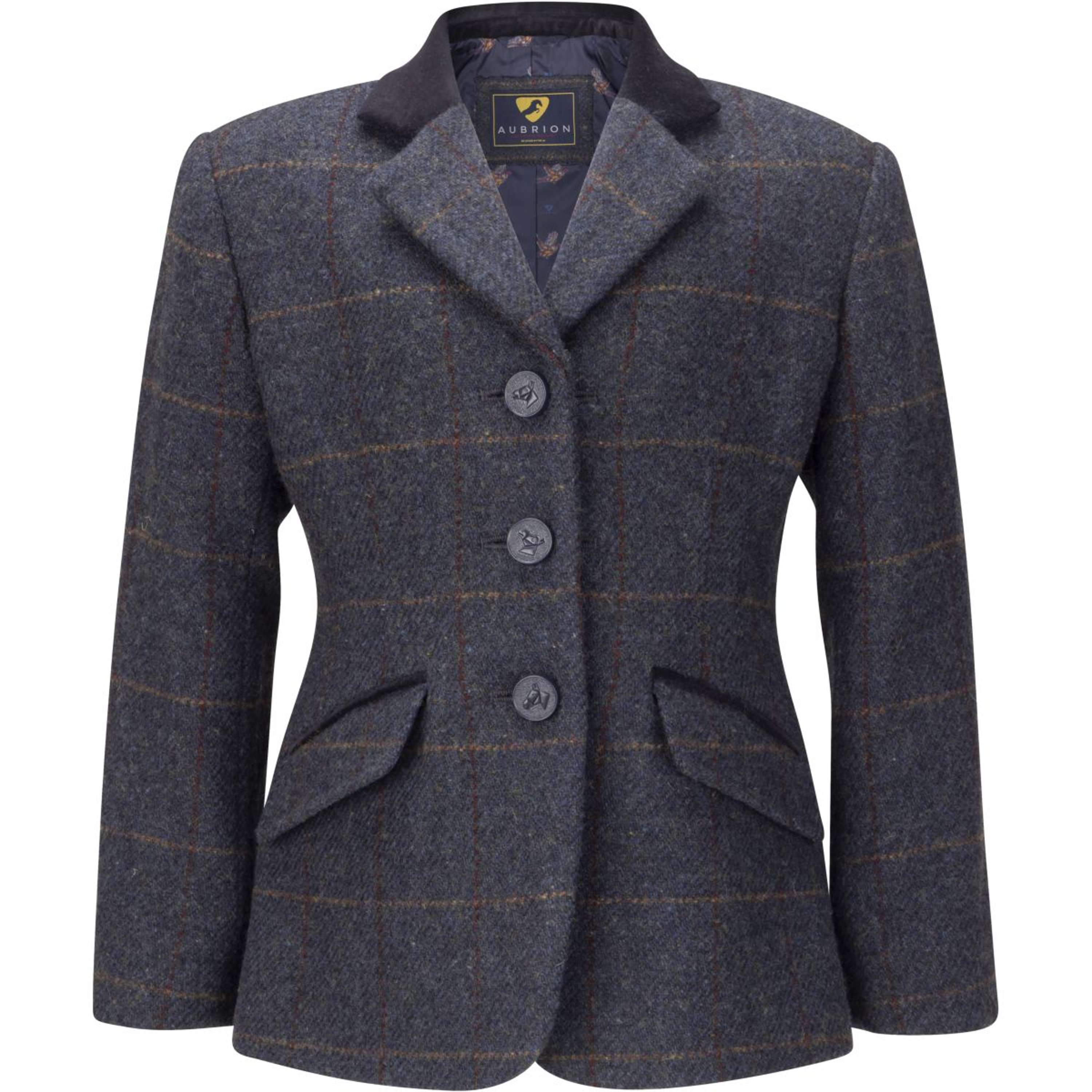 Aubrion by Shires Competition Jacket Saratoga Children Juniper Navy Check