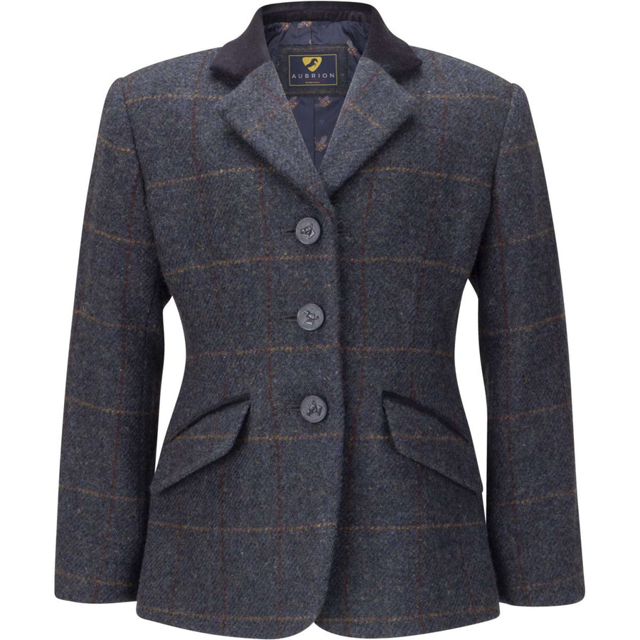 Aubrion by Shires Competition Jacket Saratoga Children Juniper Navy Check
