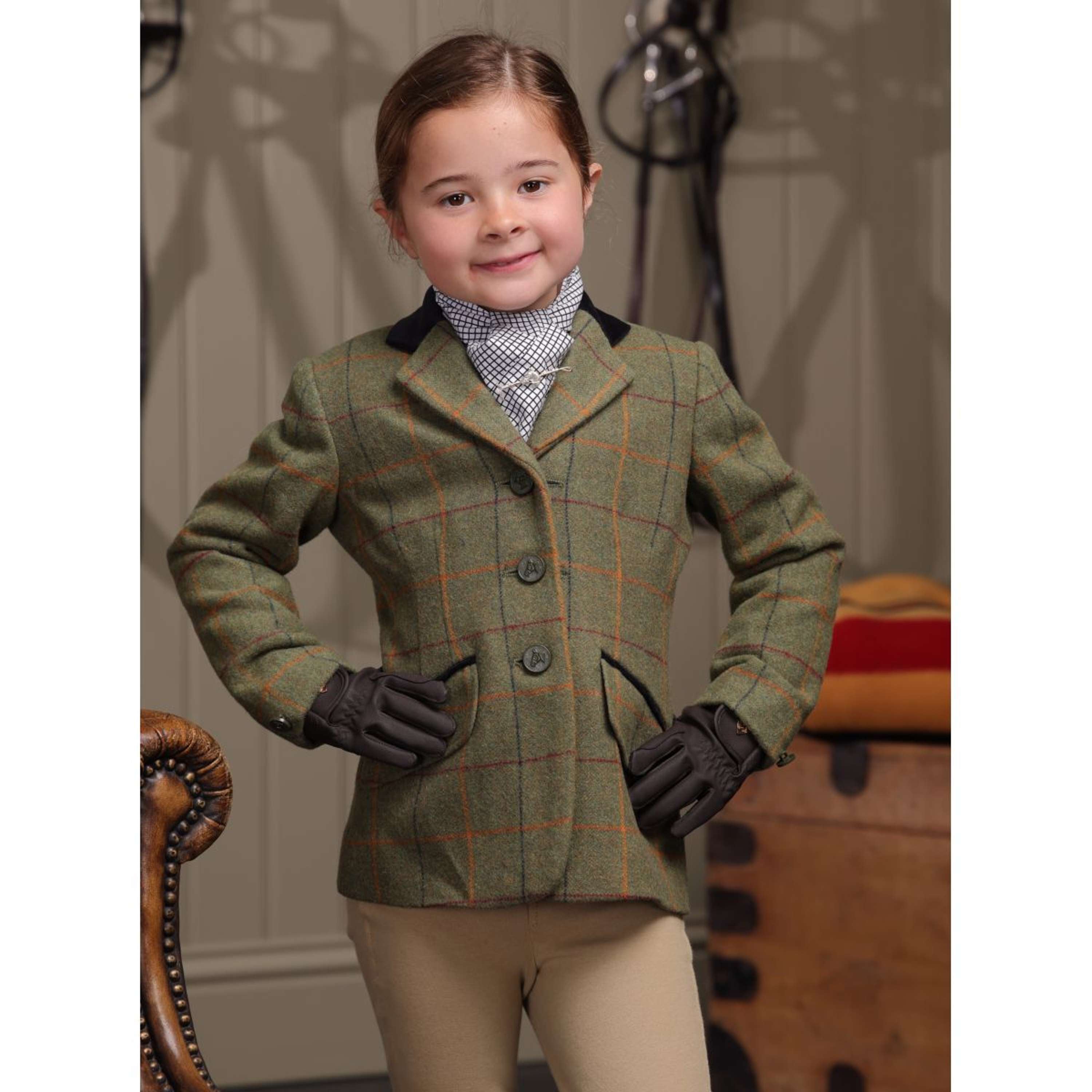 Aubrion by Shires Competition Jacket Saratoga Children Red/Yellow/Blue Check