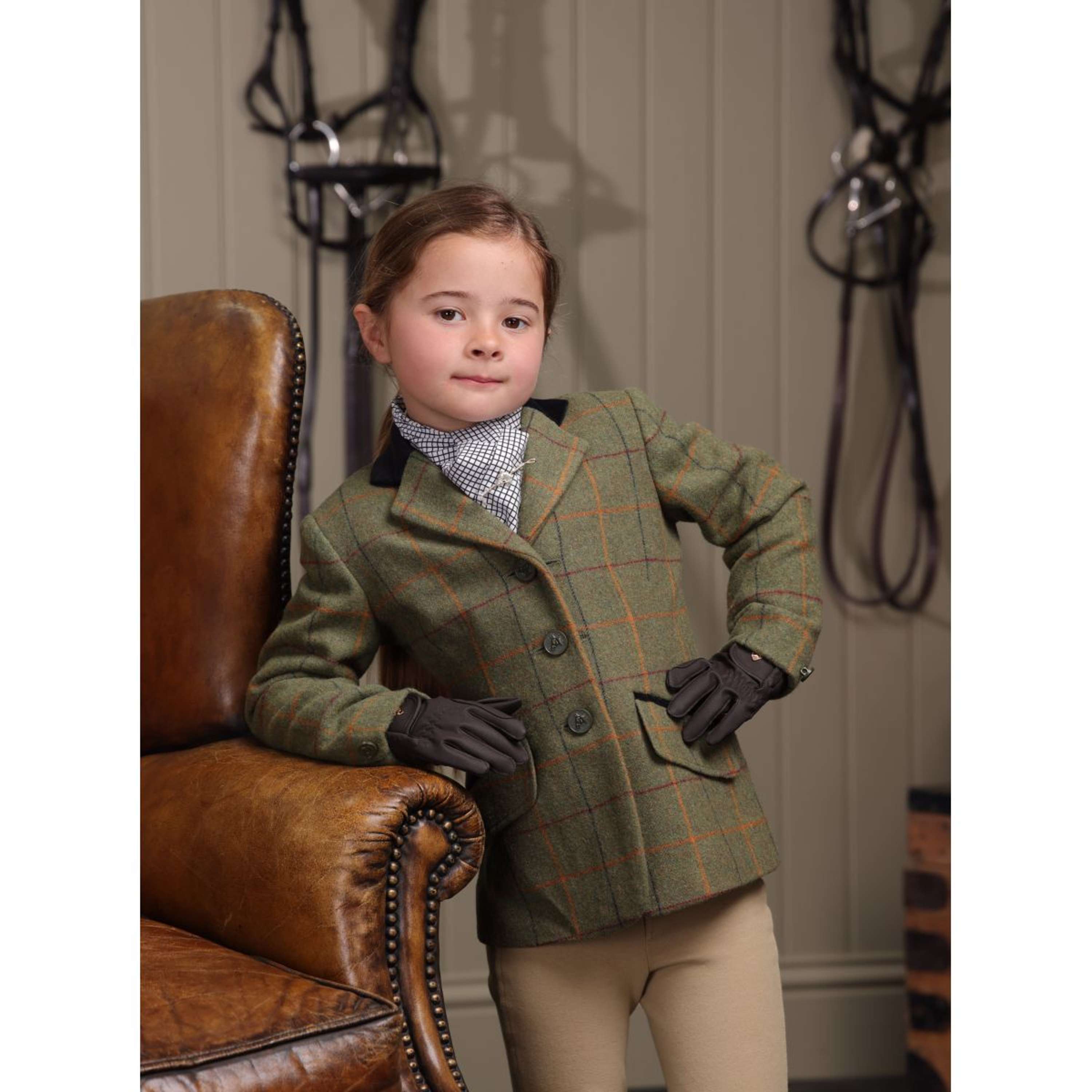 Aubrion by Shires Competition Jacket Saratoga Children Red/Yellow/Blue Check