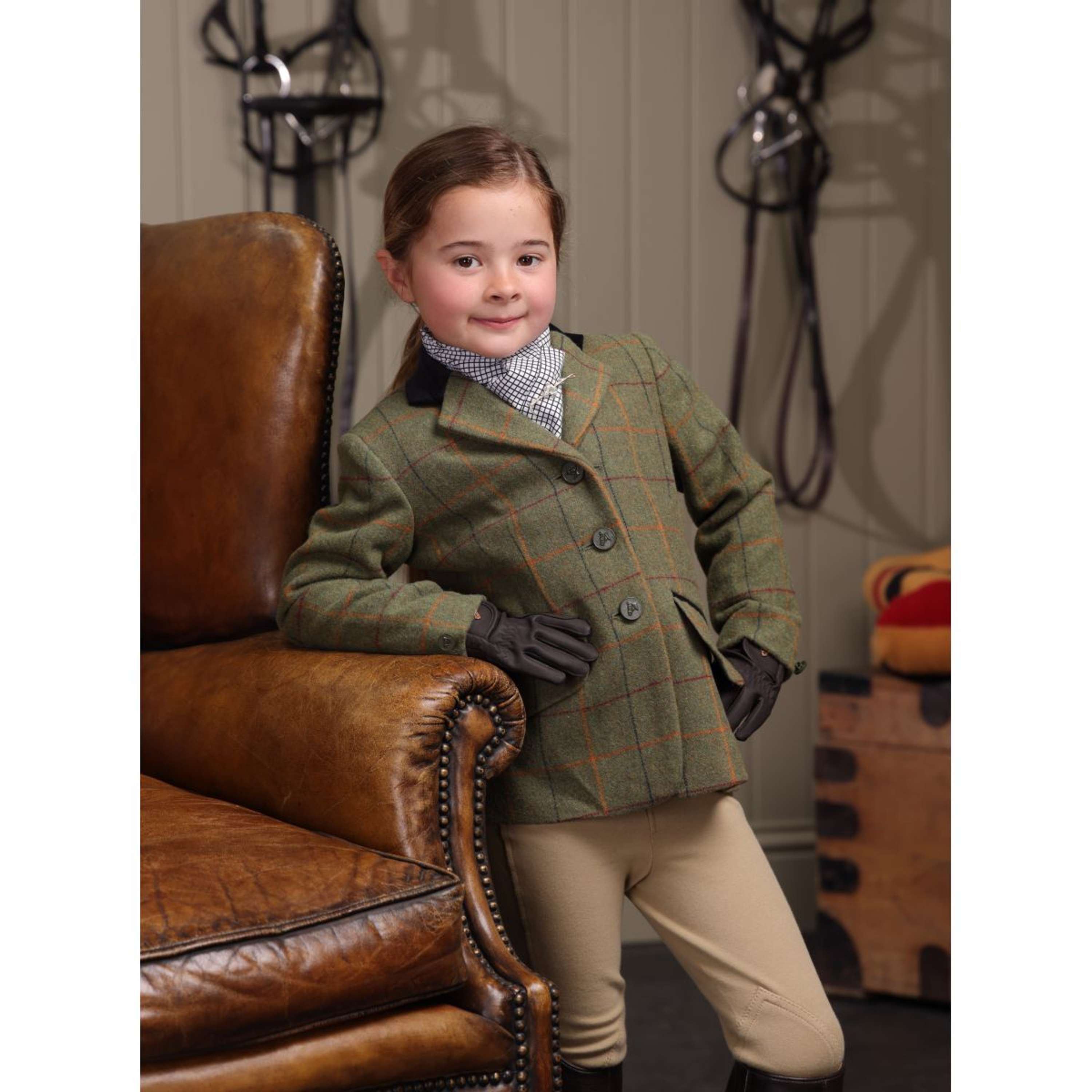 Aubrion by Shires Competition Jacket Saratoga Children Red/Yellow/Blue Check