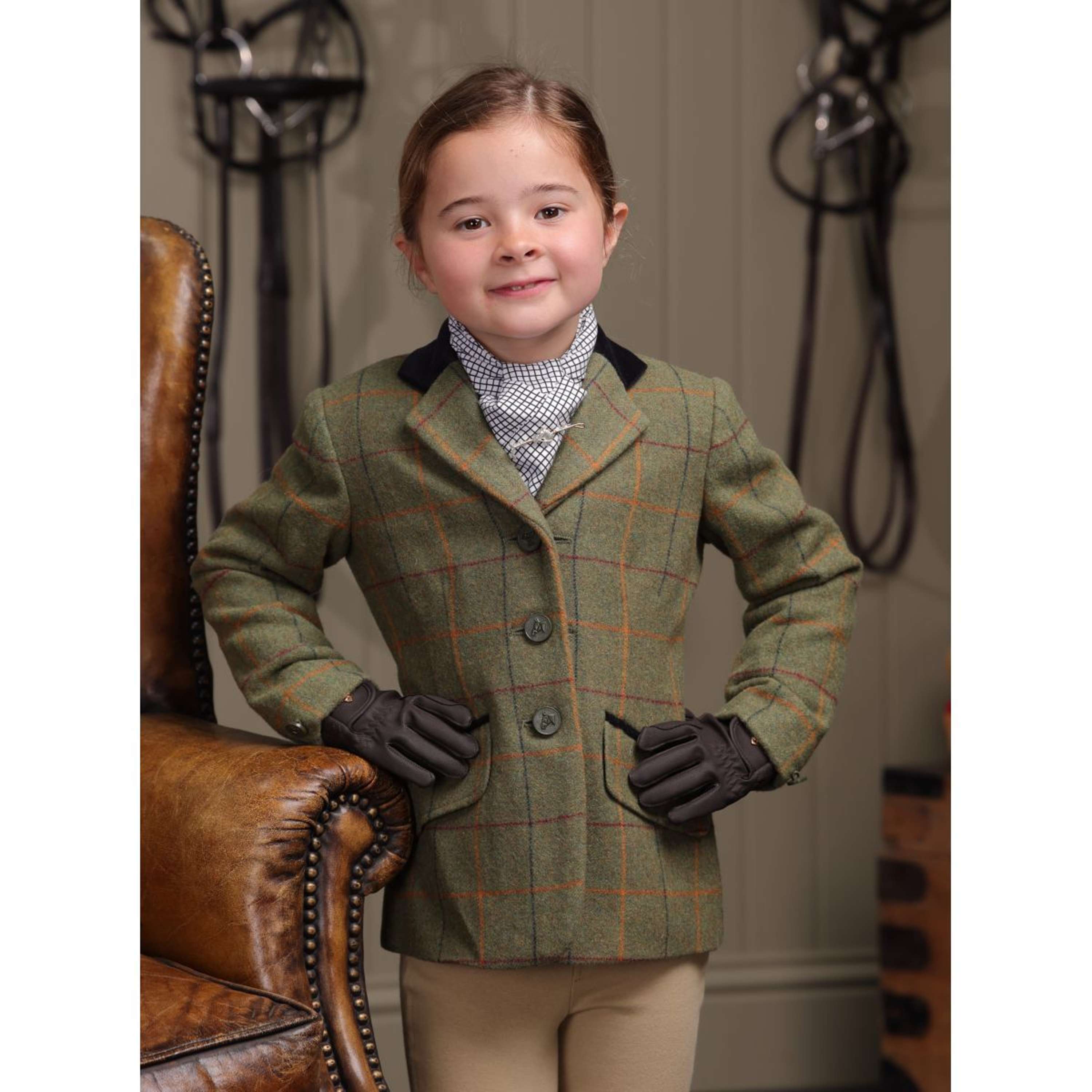 Aubrion by Shires Competition Jacket Saratoga Children Red/Yellow/Blue Check