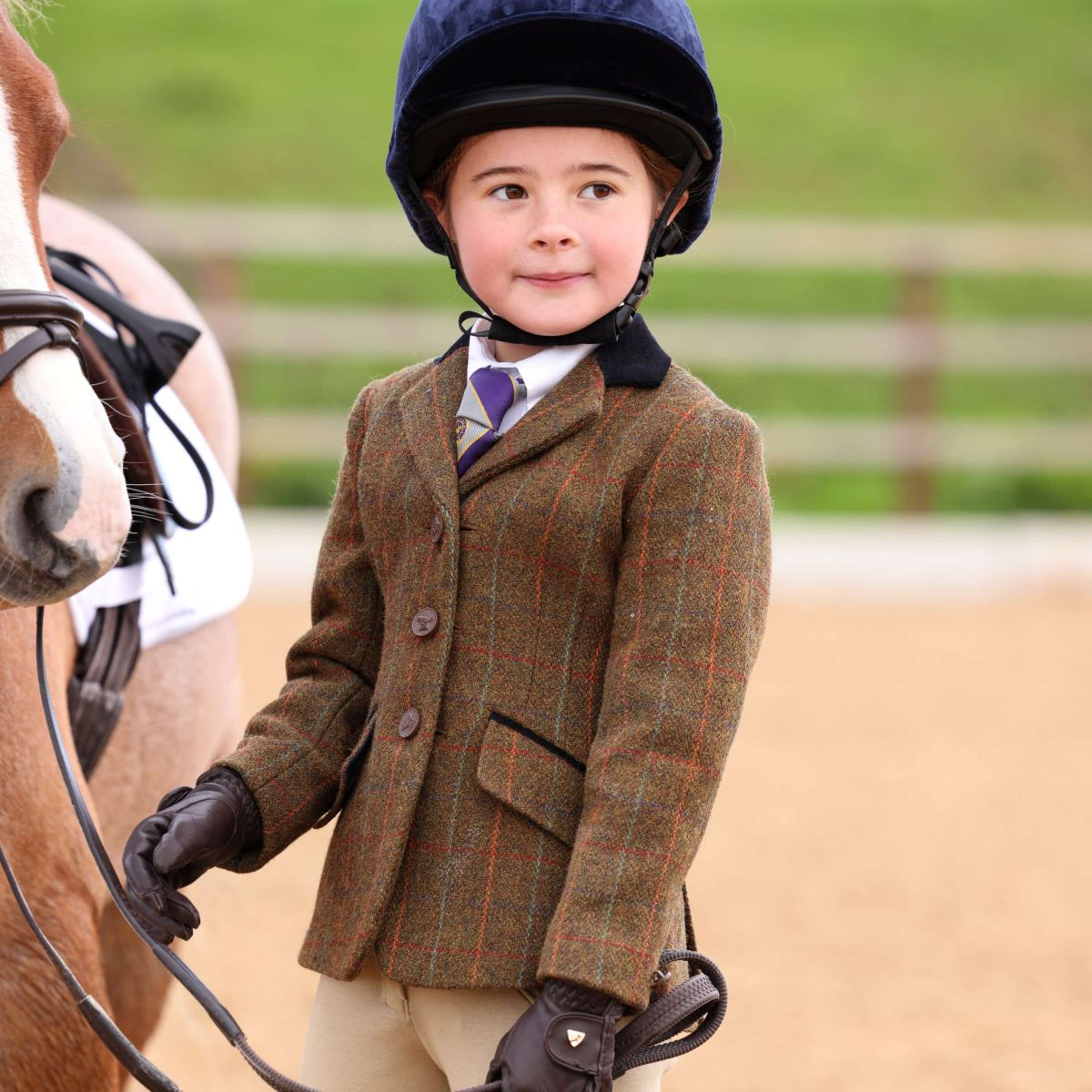Aubrion by Shires Competition Jacket Saratoga Children Rust Check