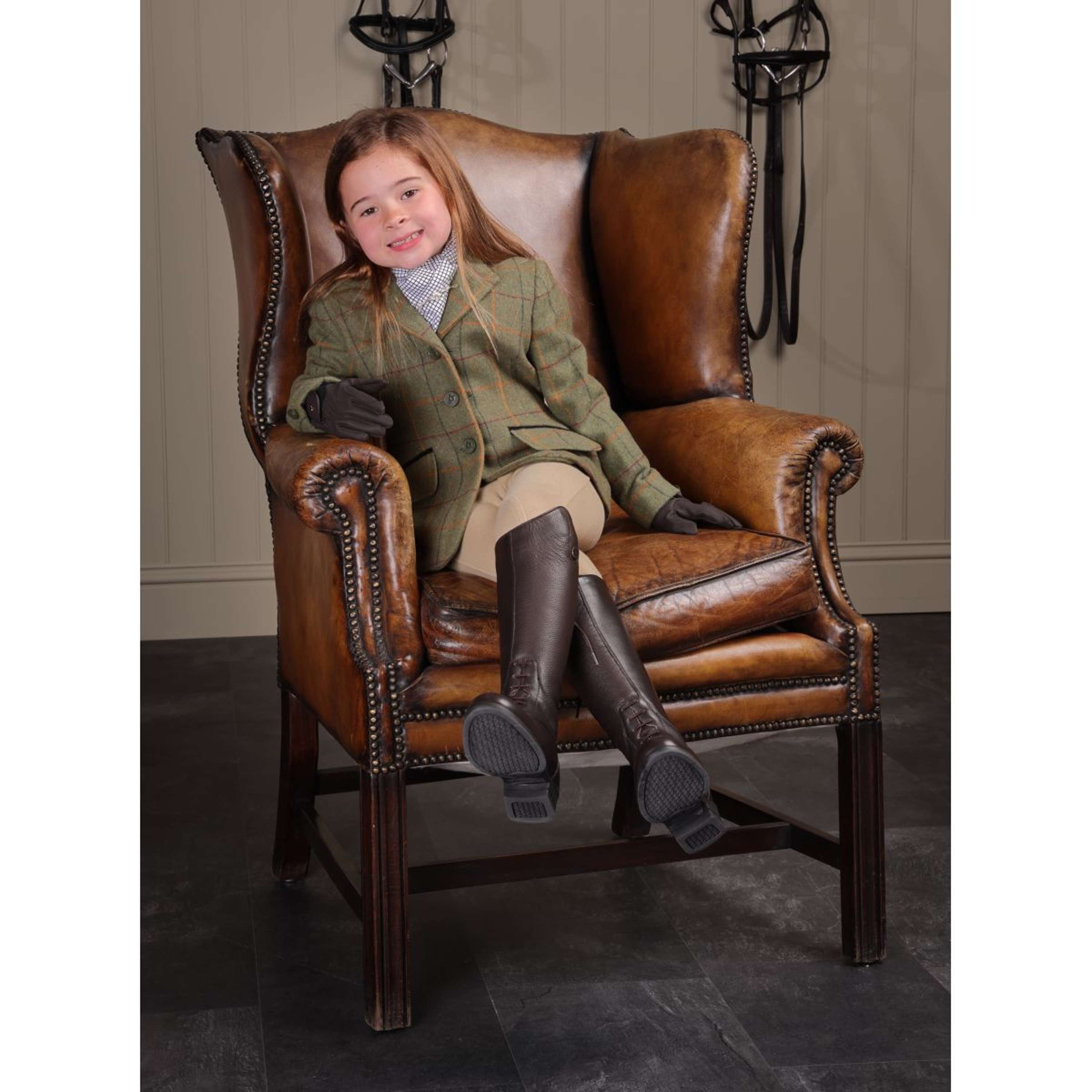 Aubrion by Shires Competition Jacket Saratoga Children Red/Yellow/Blue Check