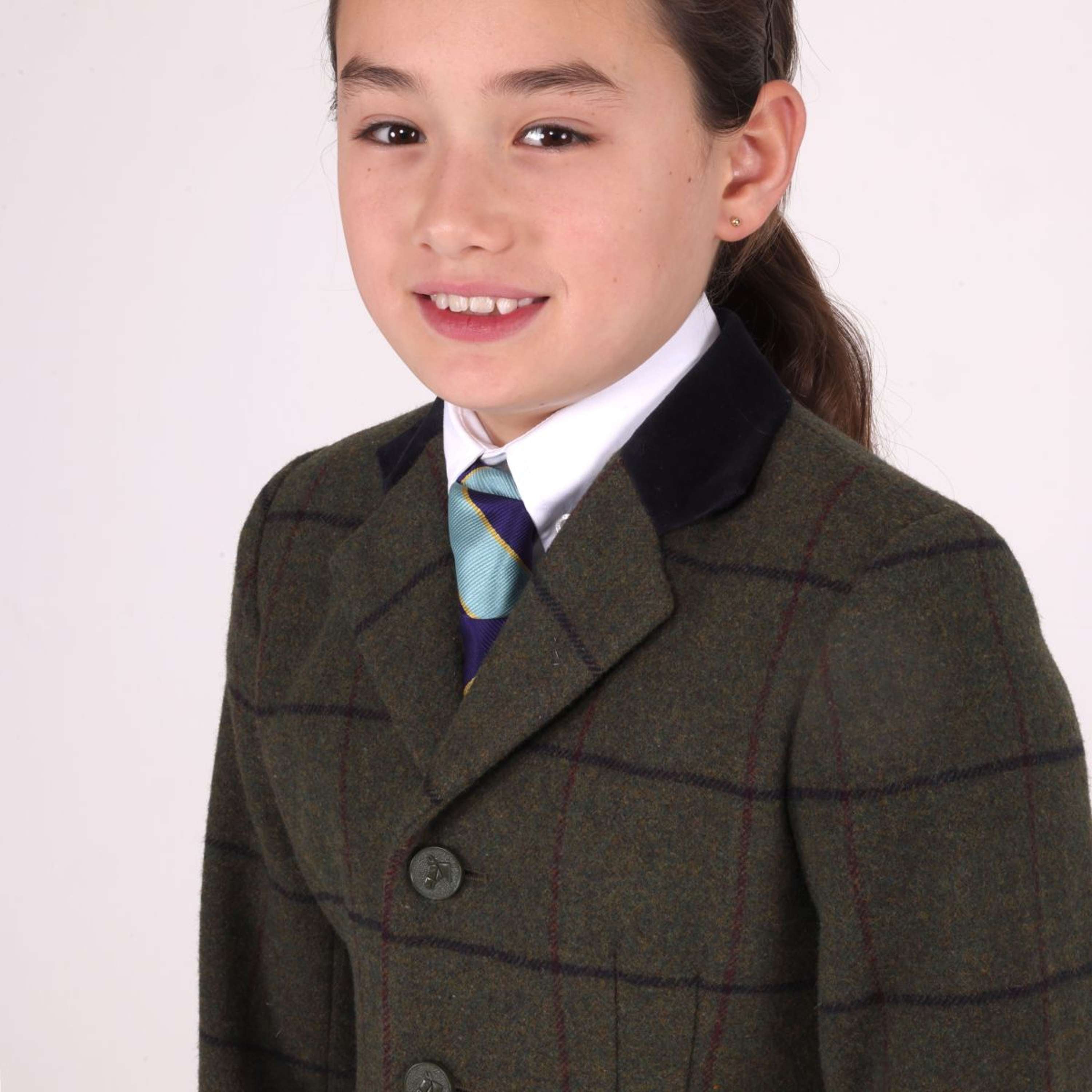 Aubrion by Shires Competition Jacket Saratoga Children Spruce Green Check