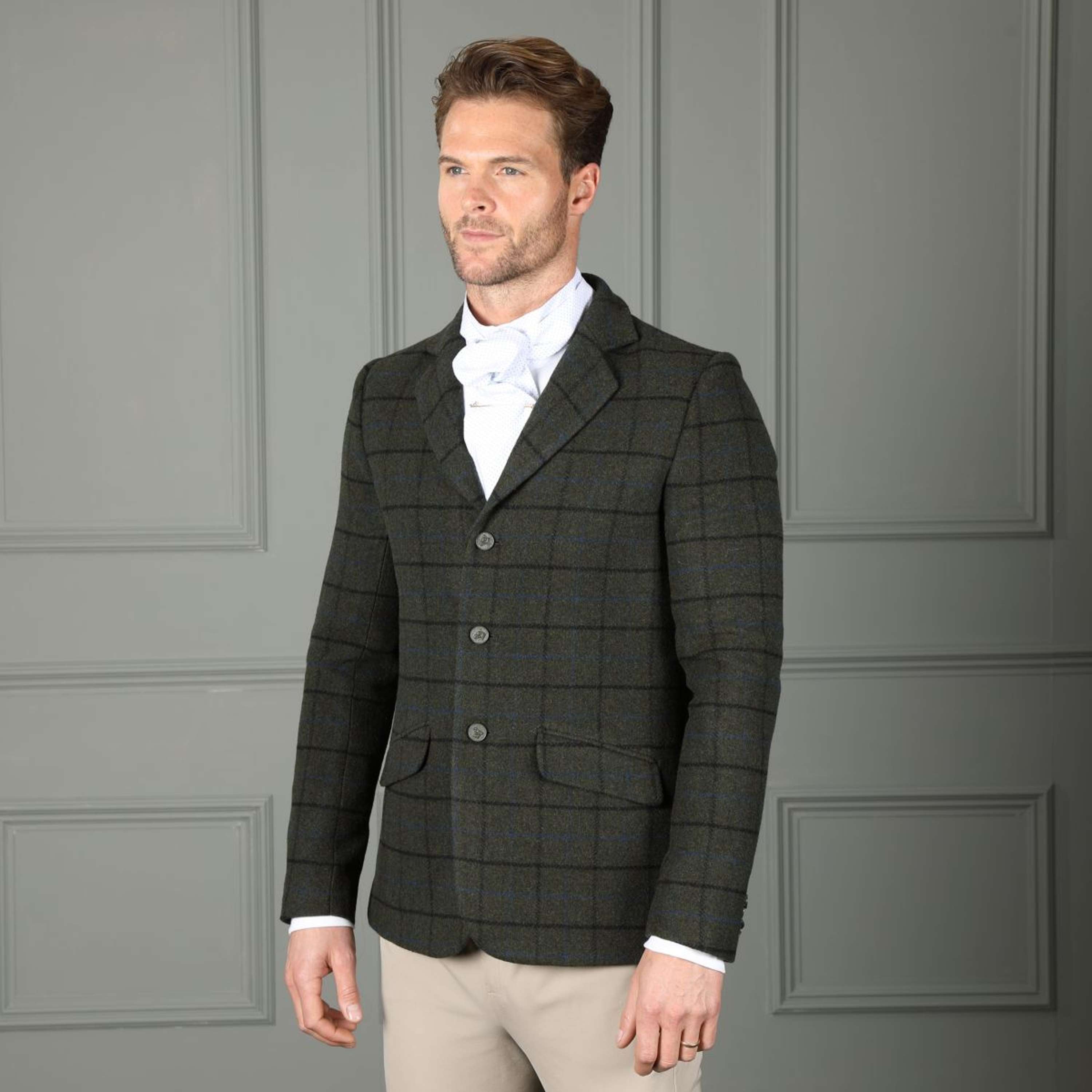 Aubrion by Shires Competition Jacket Saratoga Men Dark Green Check