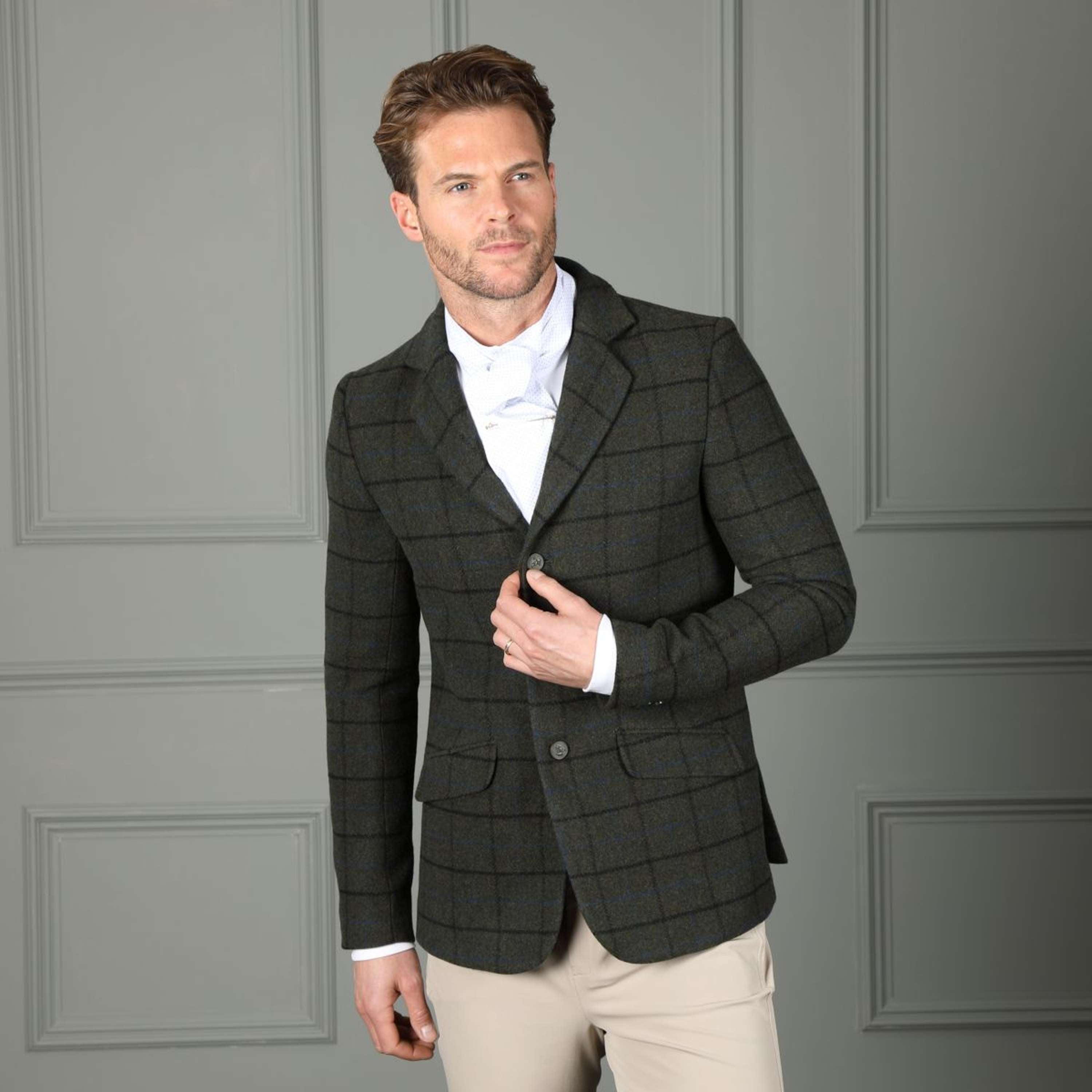Aubrion by Shires Competition Jacket Saratoga Men Dark Green Check