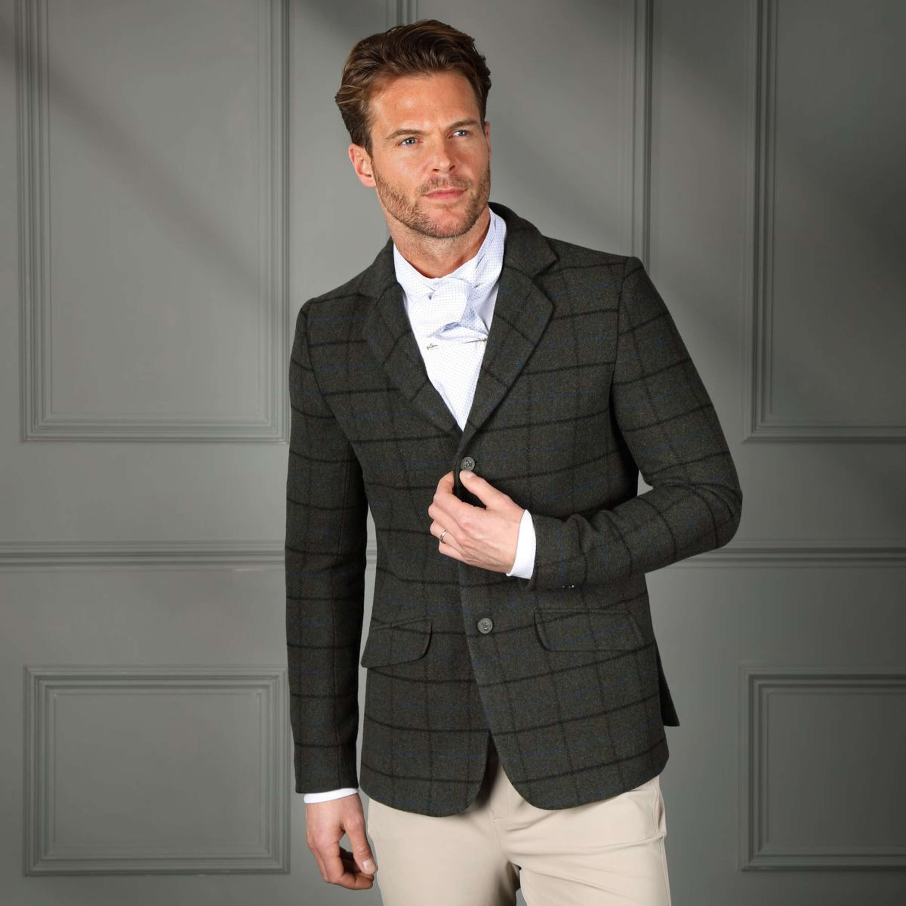 Aubrion by Shires Competition Jacket Saratoga Men Dark Green Check