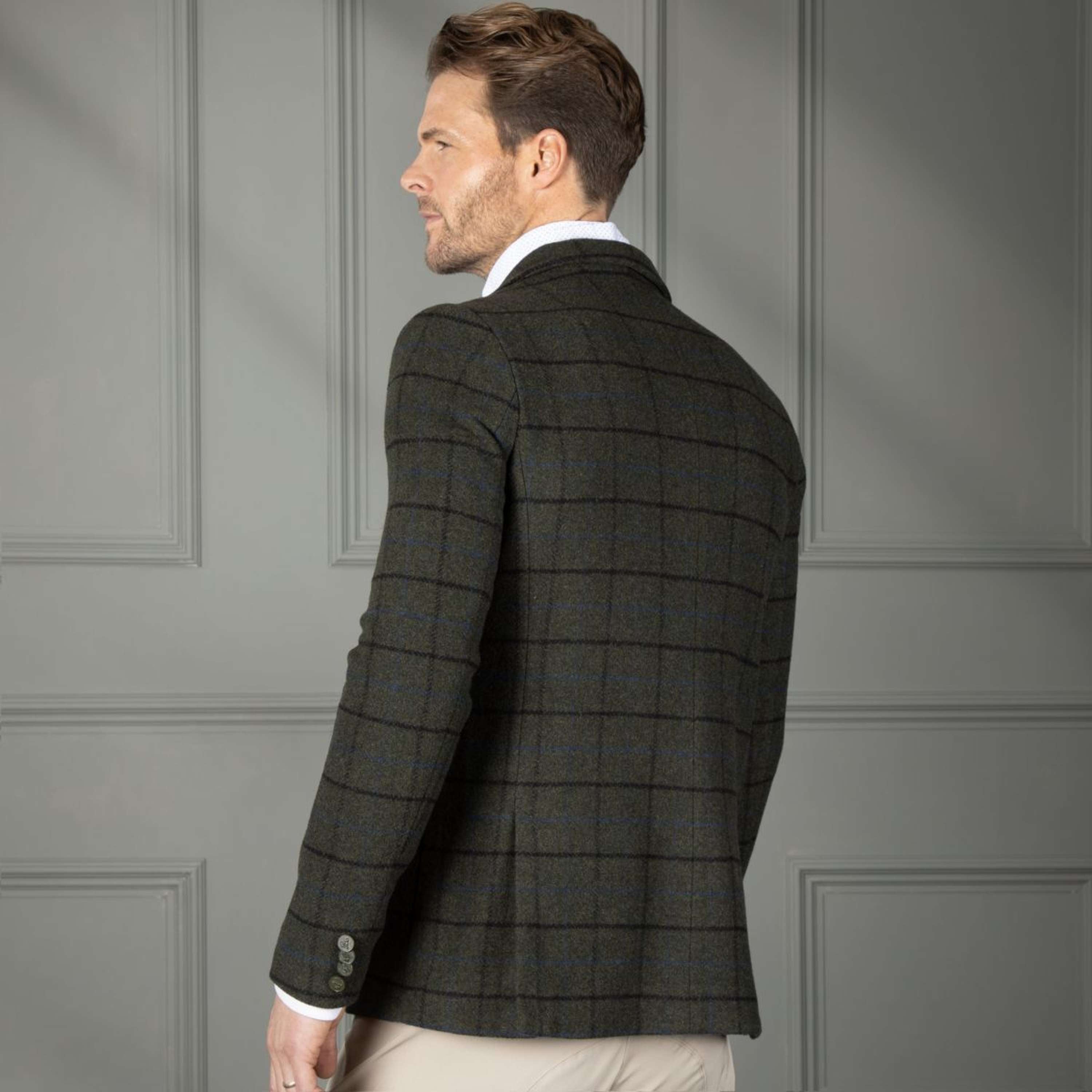 Aubrion by Shires Competition Jacket Saratoga Men Dark Green Check