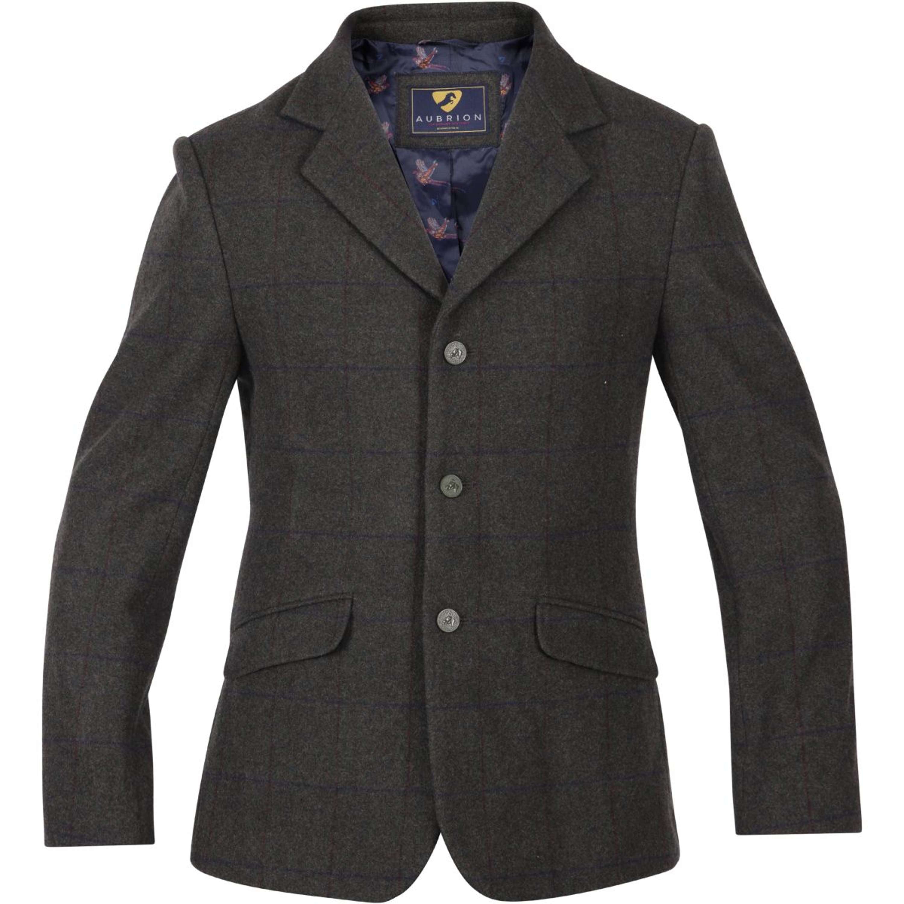 Aubrion by Shires Competition Jacket Saratoga Men Elm Green Check