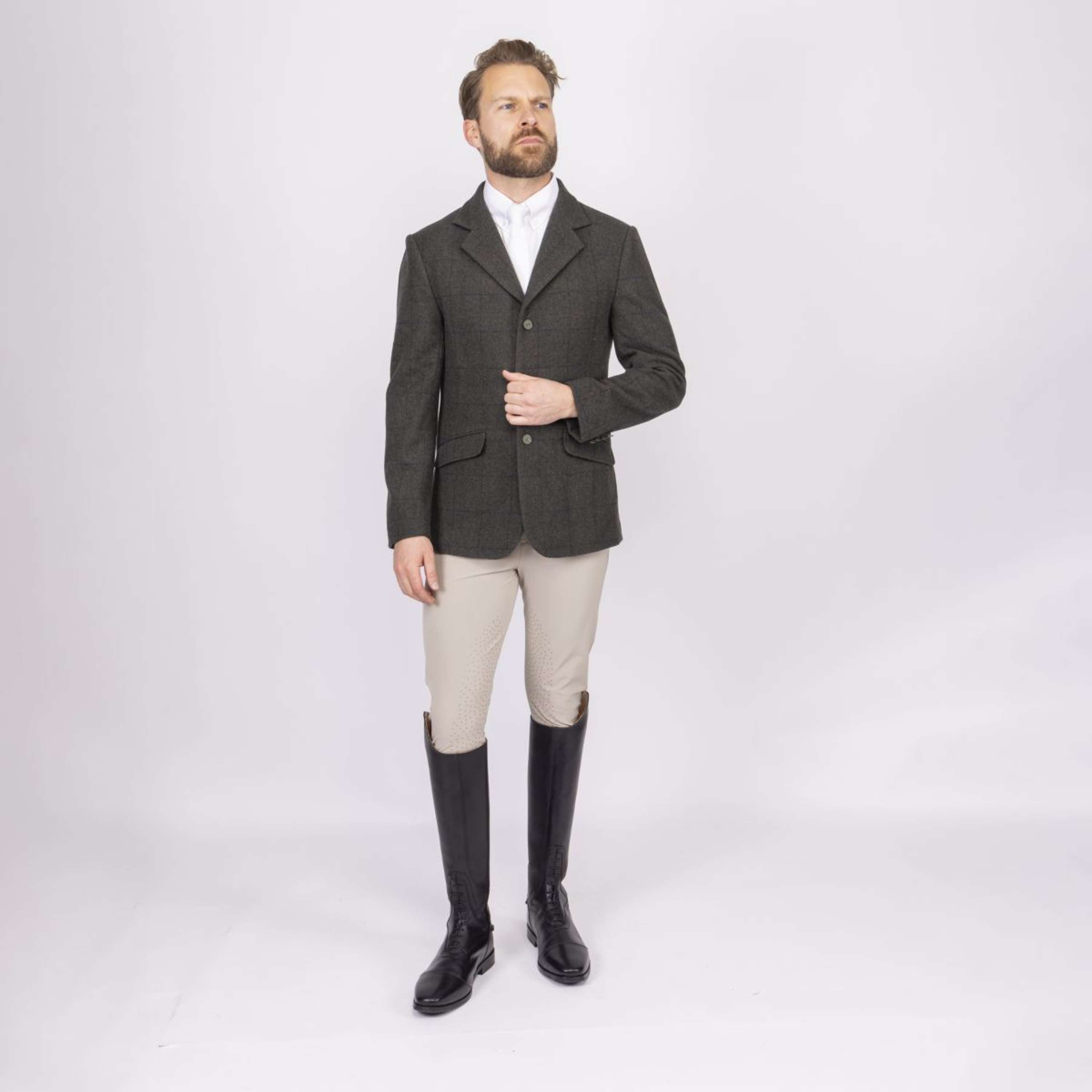 Aubrion by Shires Competition Jacket Saratoga Men Elm Green Check