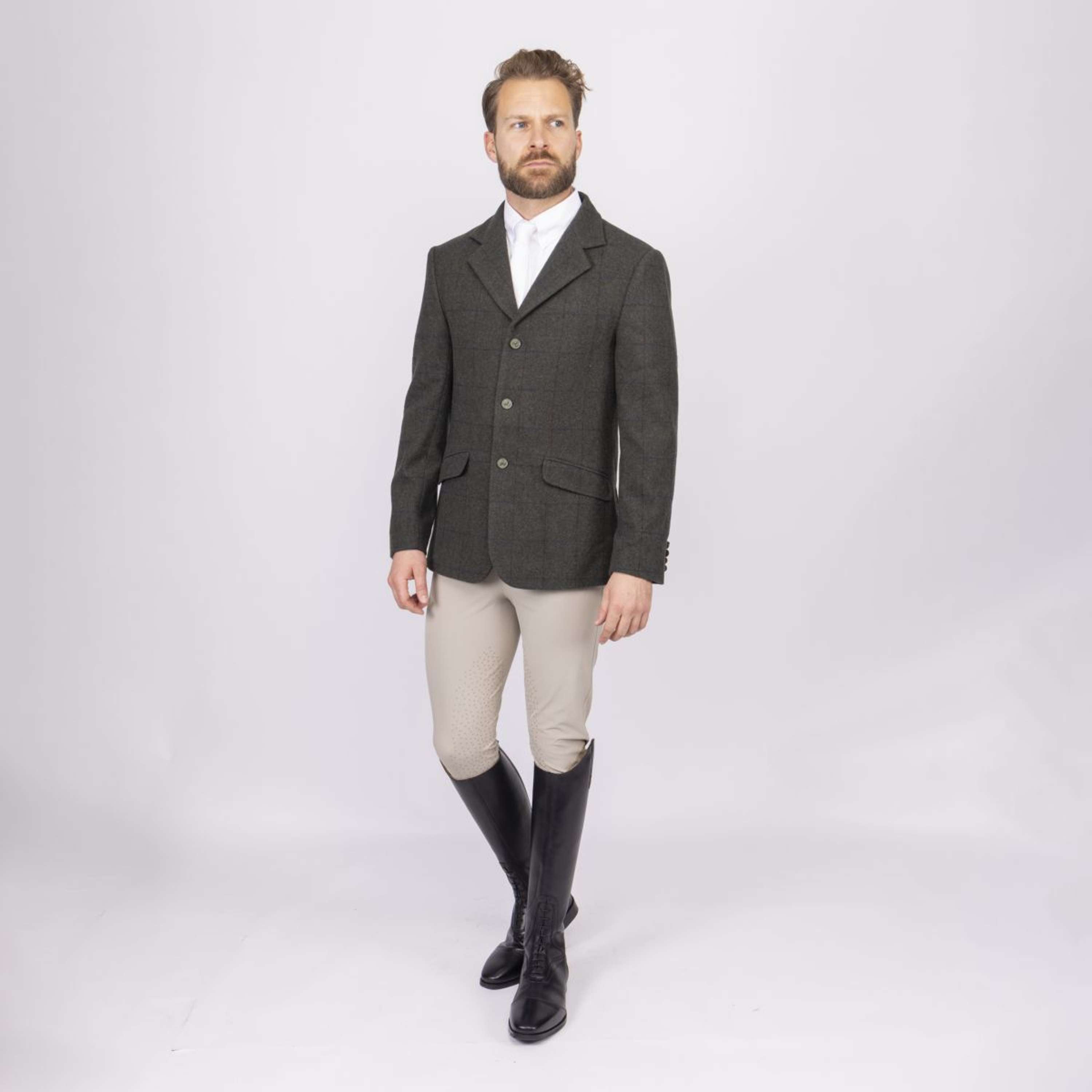 Aubrion by Shires Competition Jacket Saratoga Men Elm Green Check