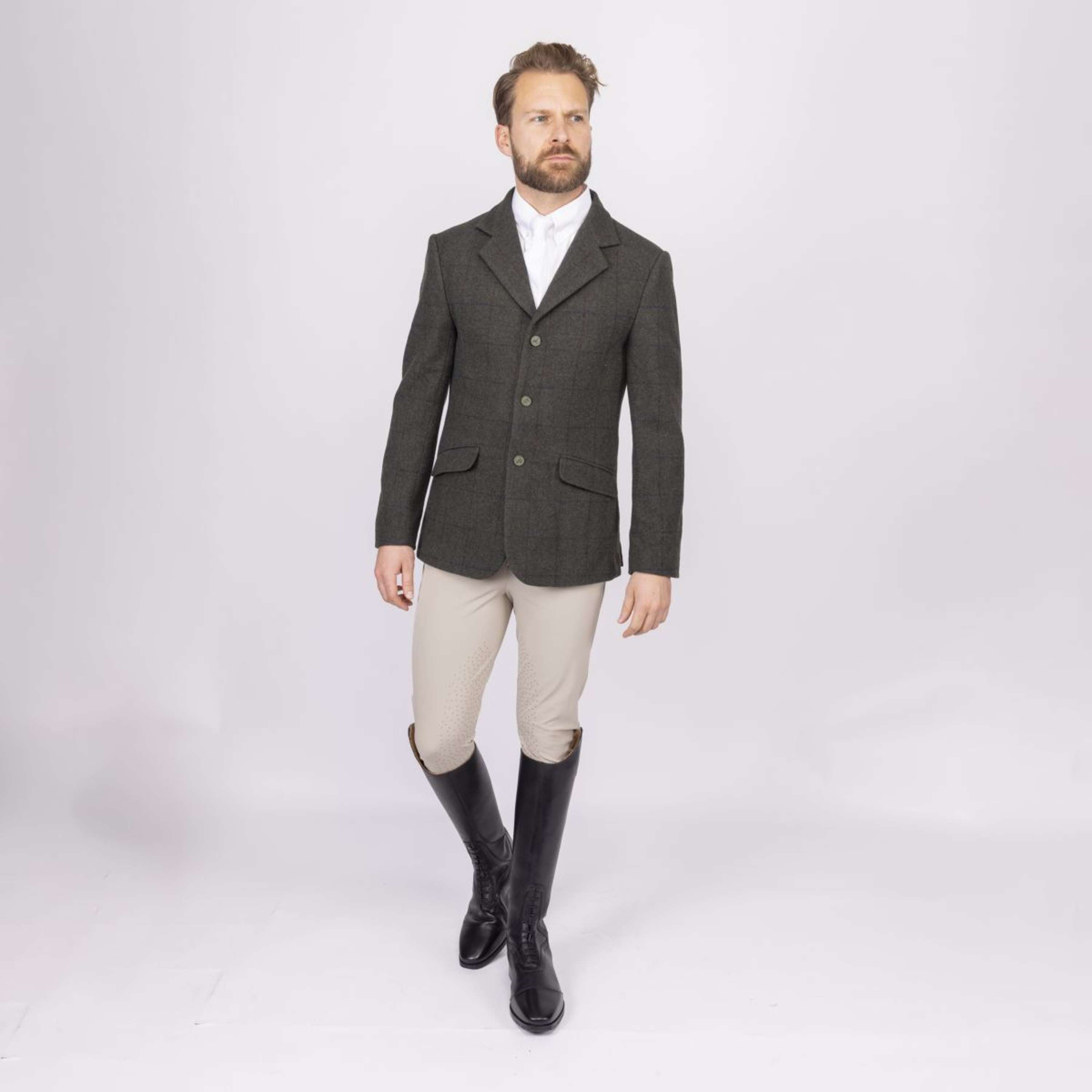 Aubrion by Shires Competition Jacket Saratoga Men Elm Green Check