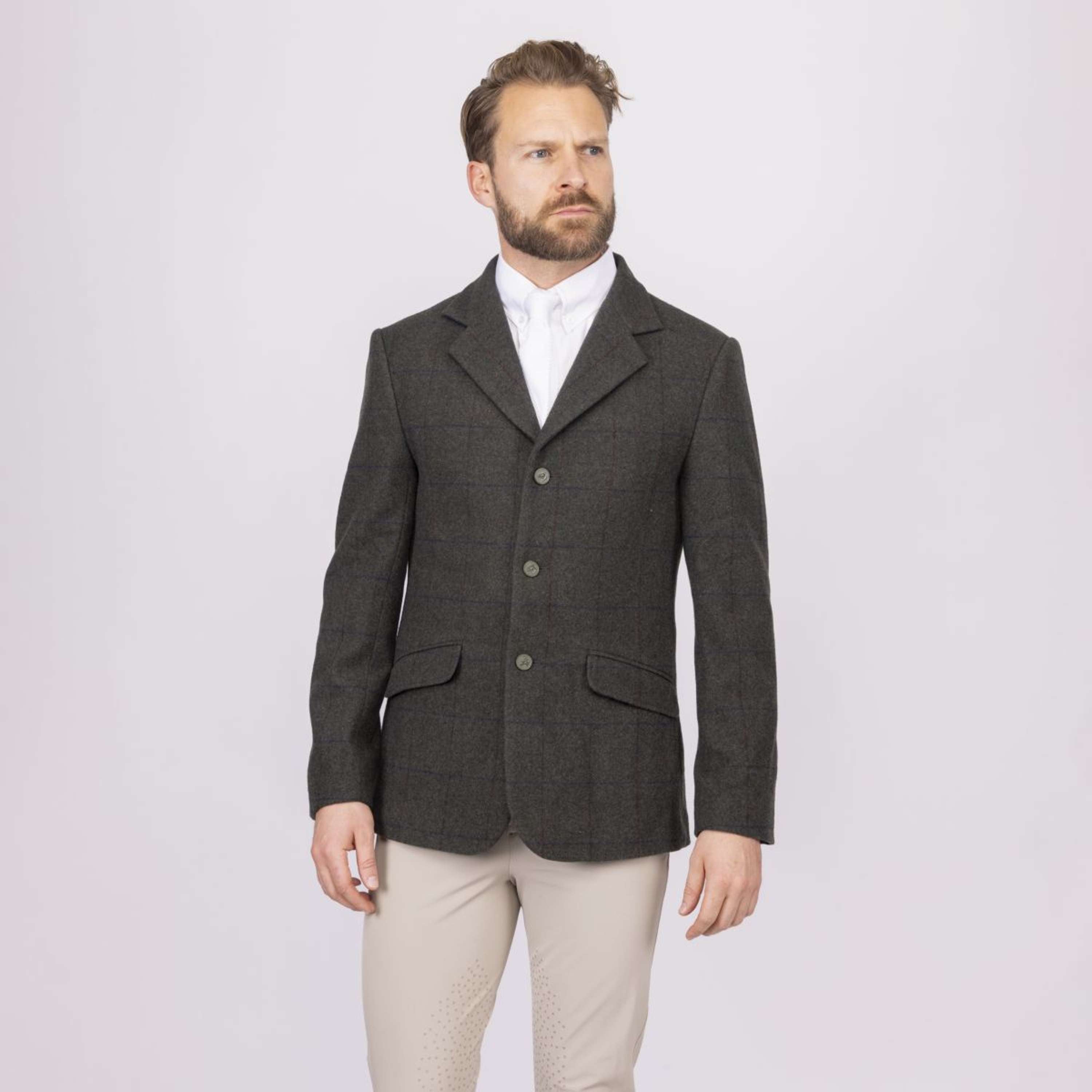 Aubrion by Shires Competition Jacket Saratoga Men Elm Green Check