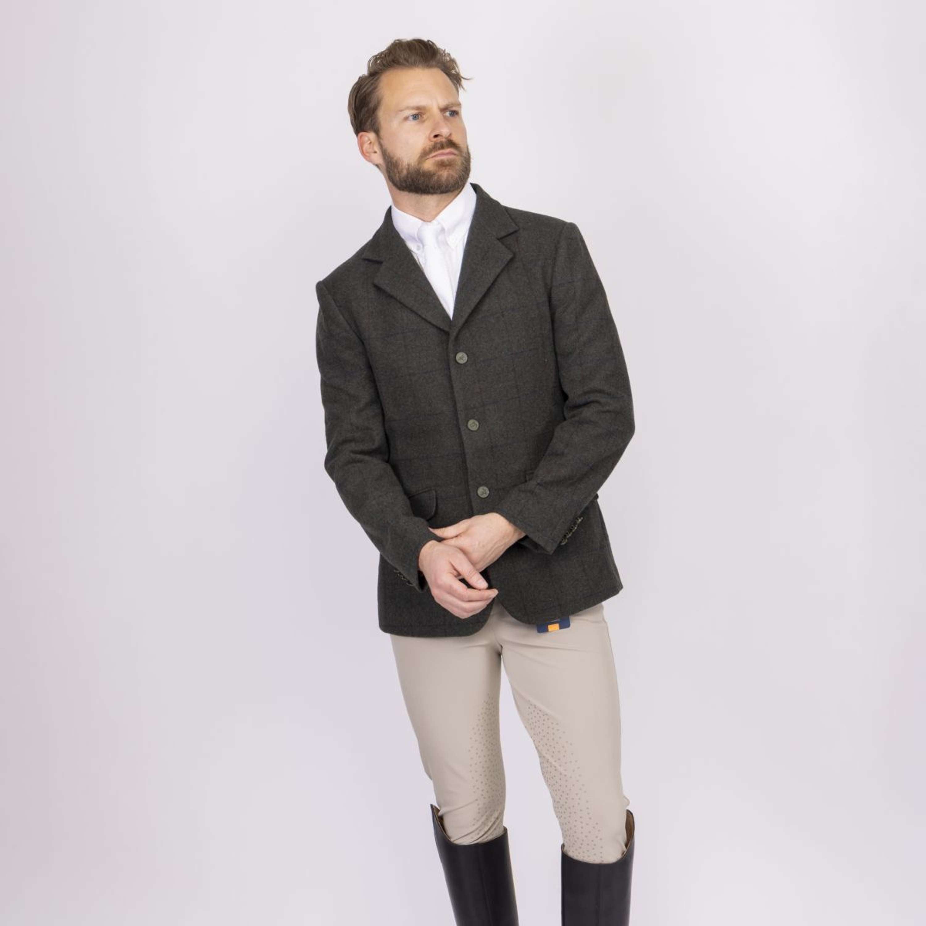 Aubrion by Shires Competition Jacket Saratoga Men Elm Green Check