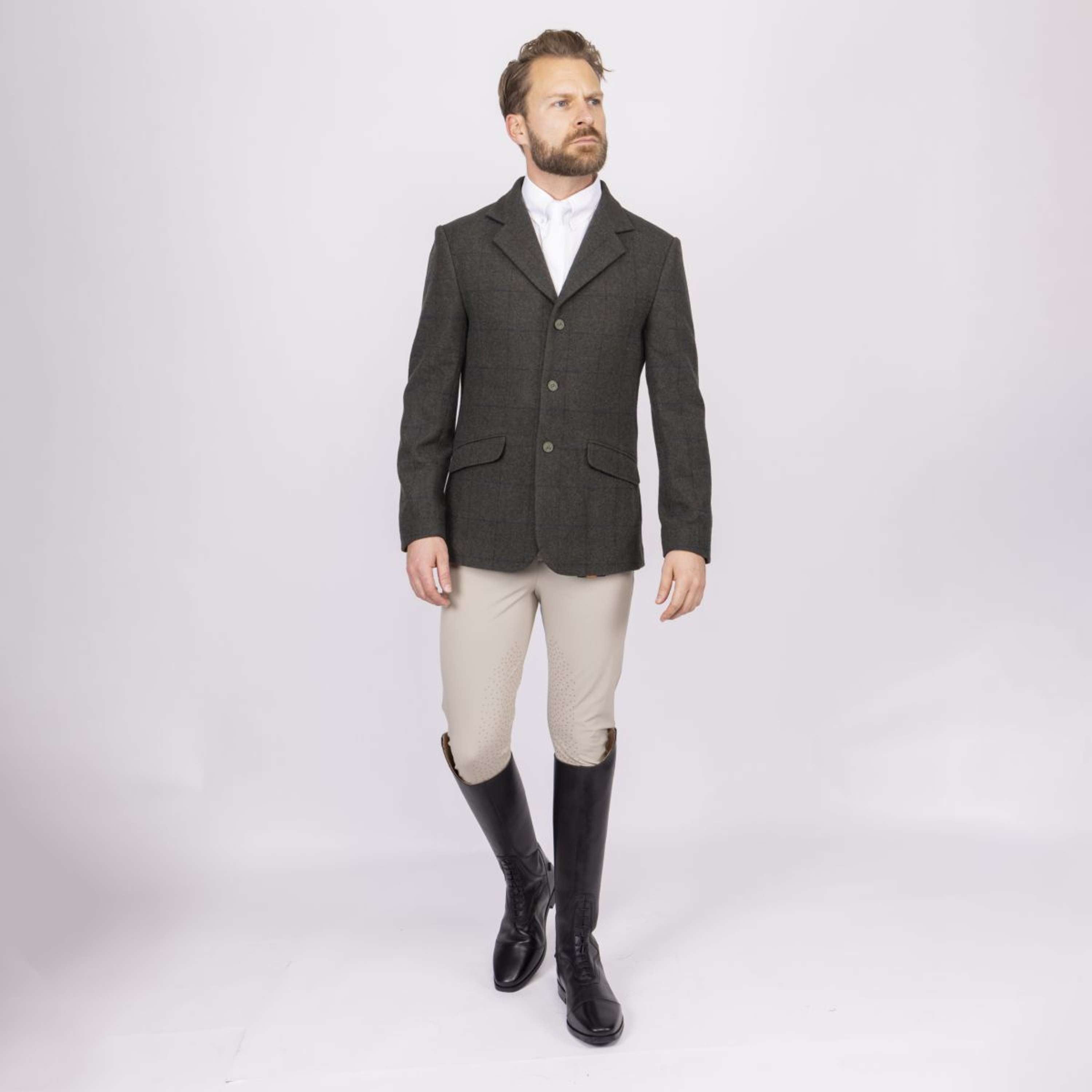 Aubrion by Shires Competition Jacket Saratoga Men Elm Green Check