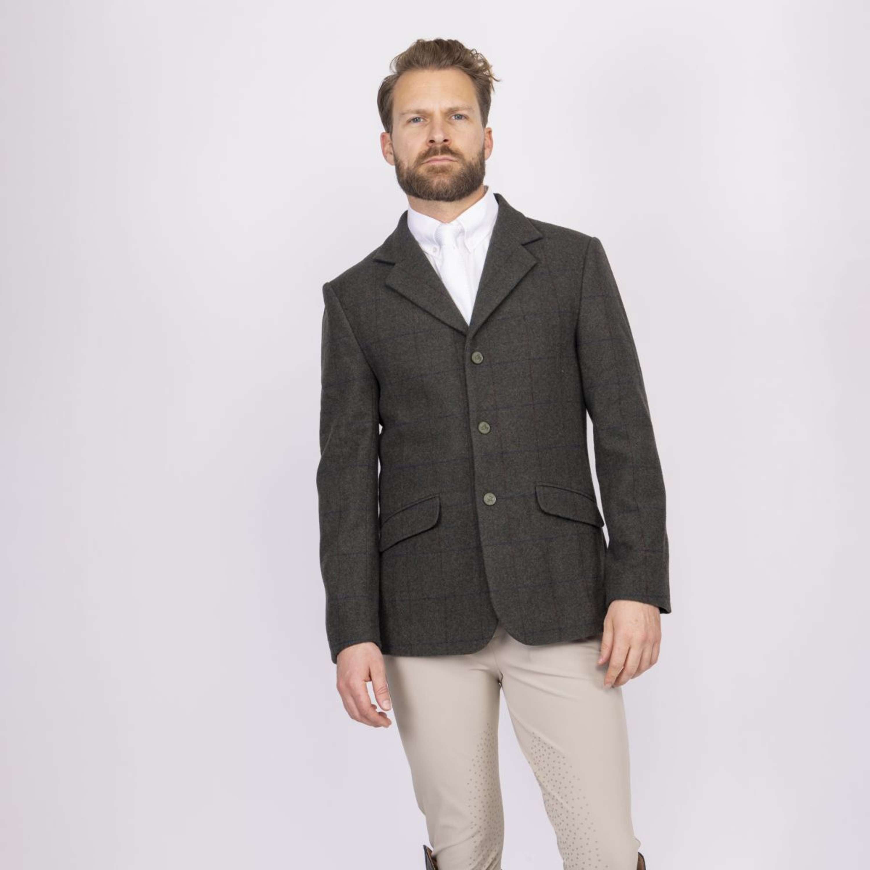 Aubrion by Shires Competition Jacket Saratoga Men Elm Green Check
