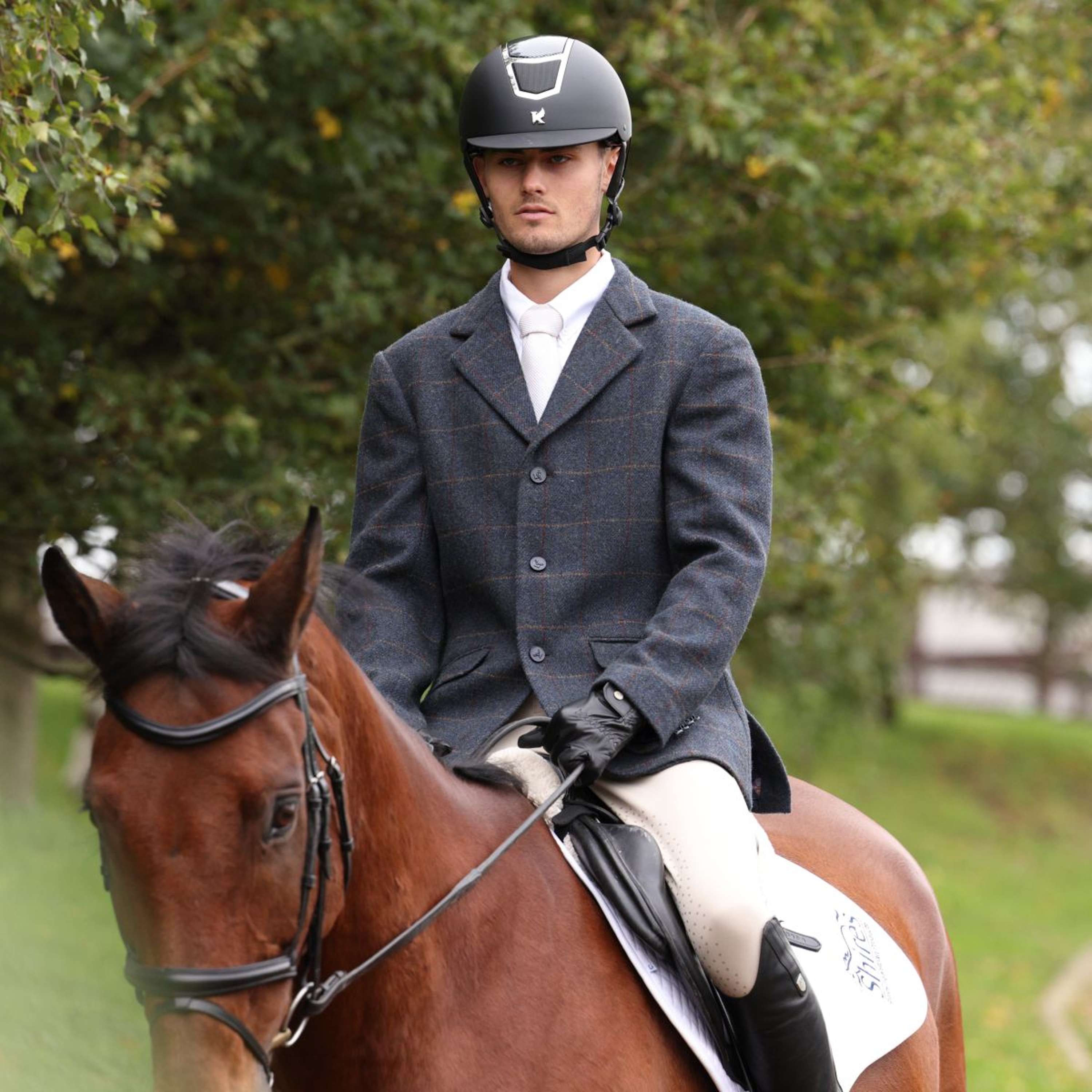 Aubrion by Shires Competition Jacket Saratoga Men Juniper Navy Check