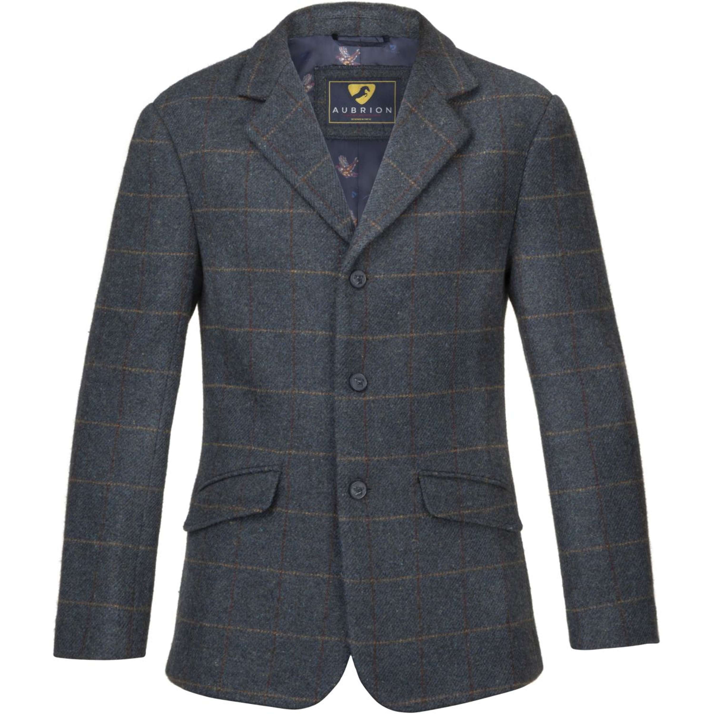 Aubrion by Shires Competition Jacket Saratoga Men Juniper Navy Check