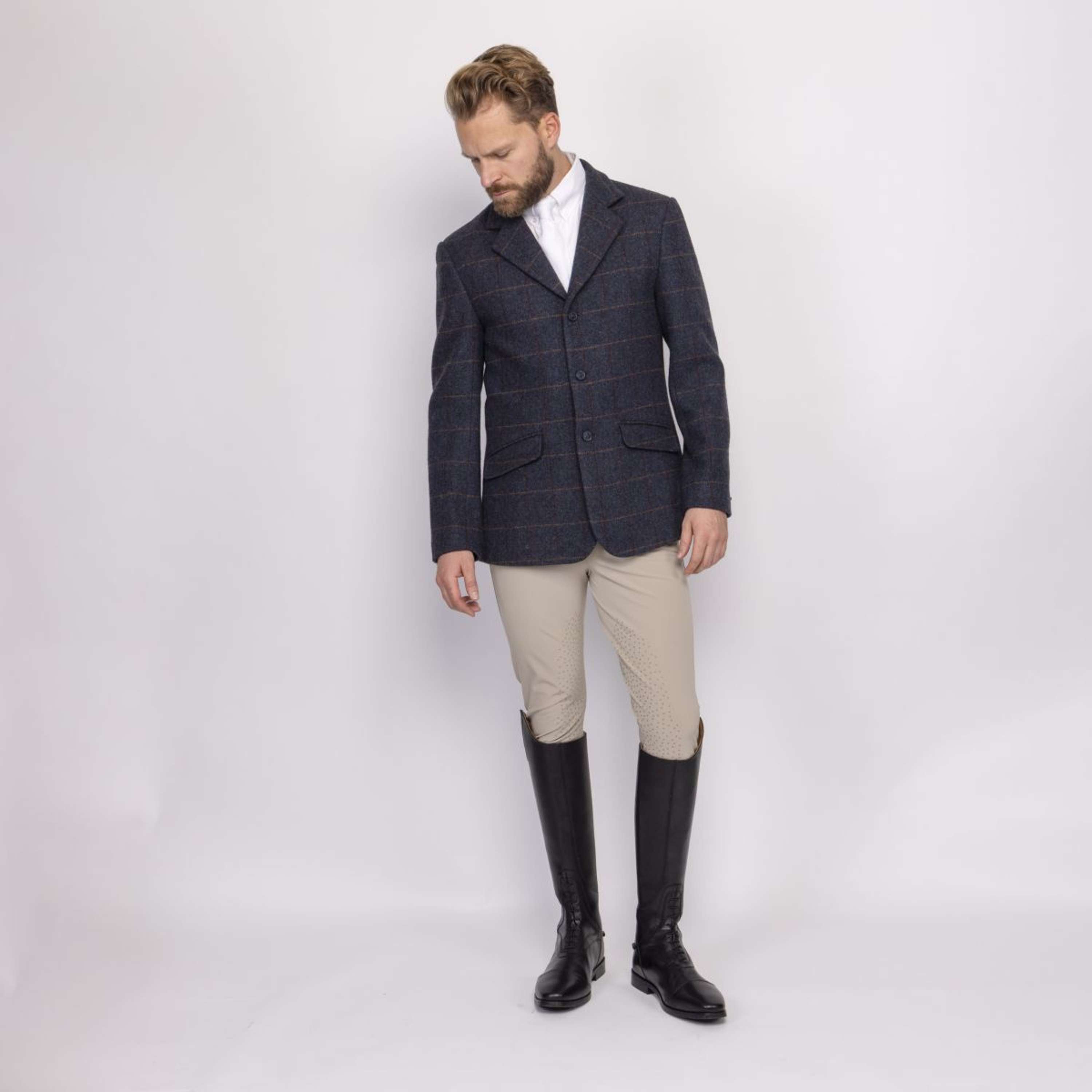 Aubrion by Shires Competition Jacket Saratoga Men Juniper Navy Check