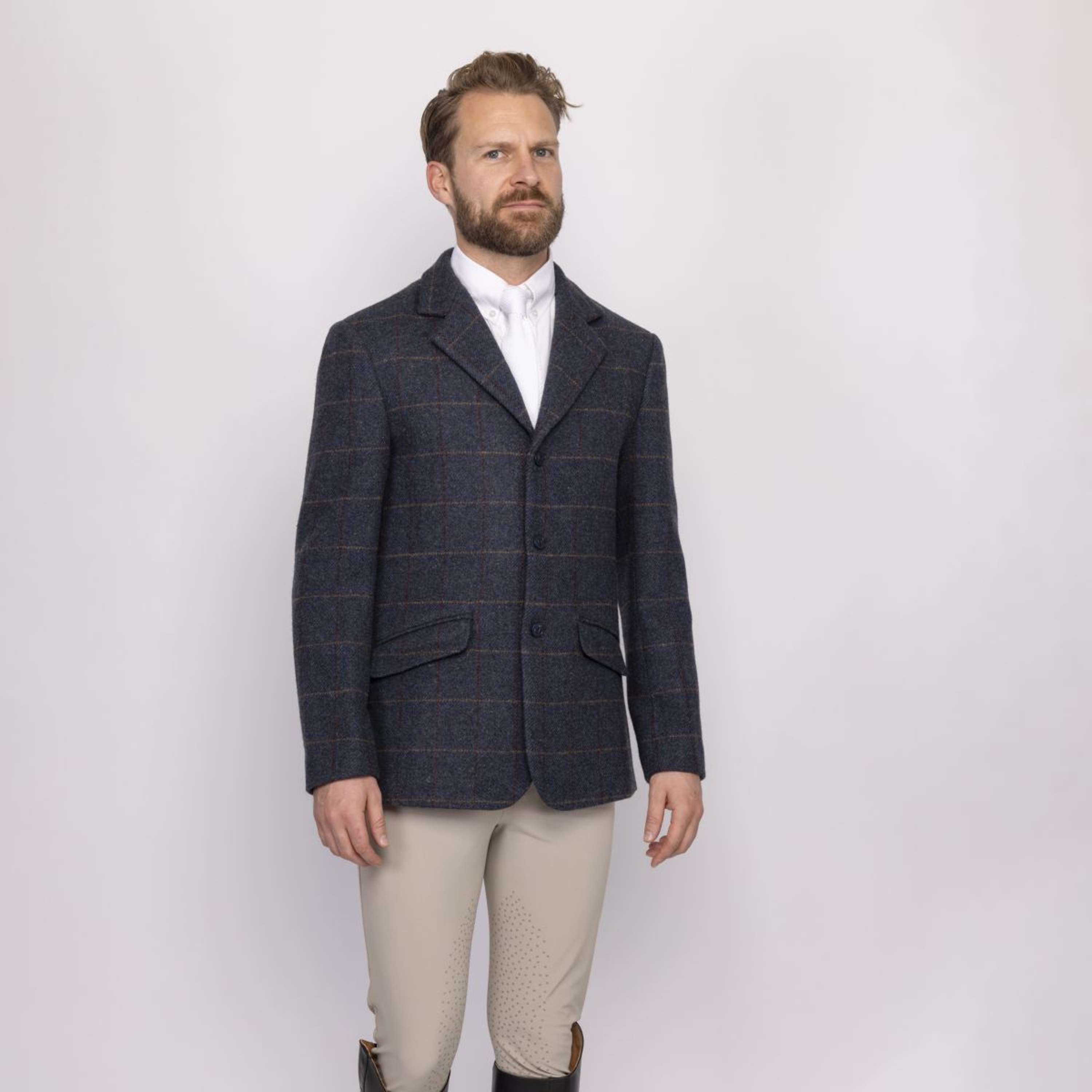 Aubrion by Shires Competition Jacket Saratoga Men Juniper Navy Check