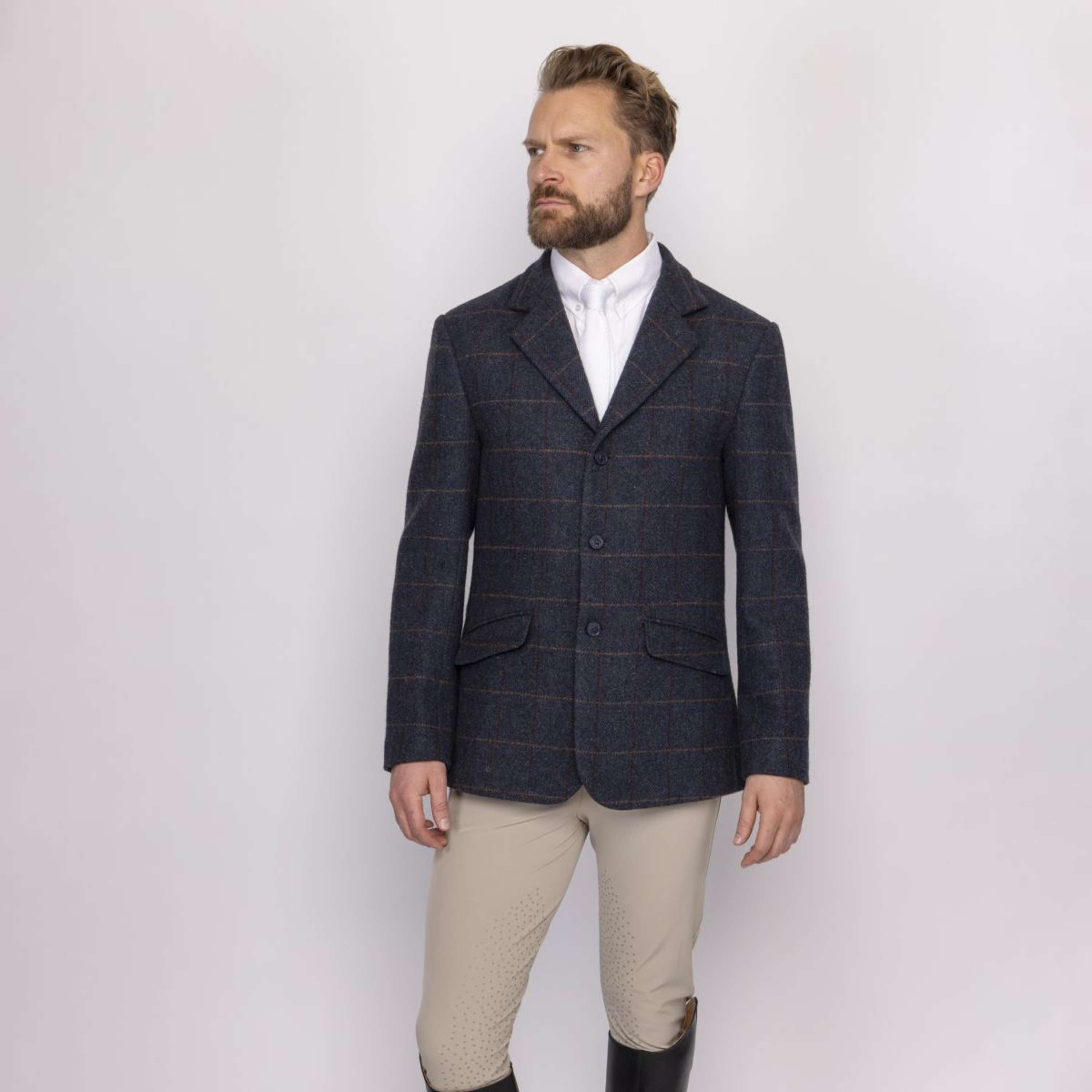 Aubrion by Shires Competition Jacket Saratoga Men Juniper Navy Check