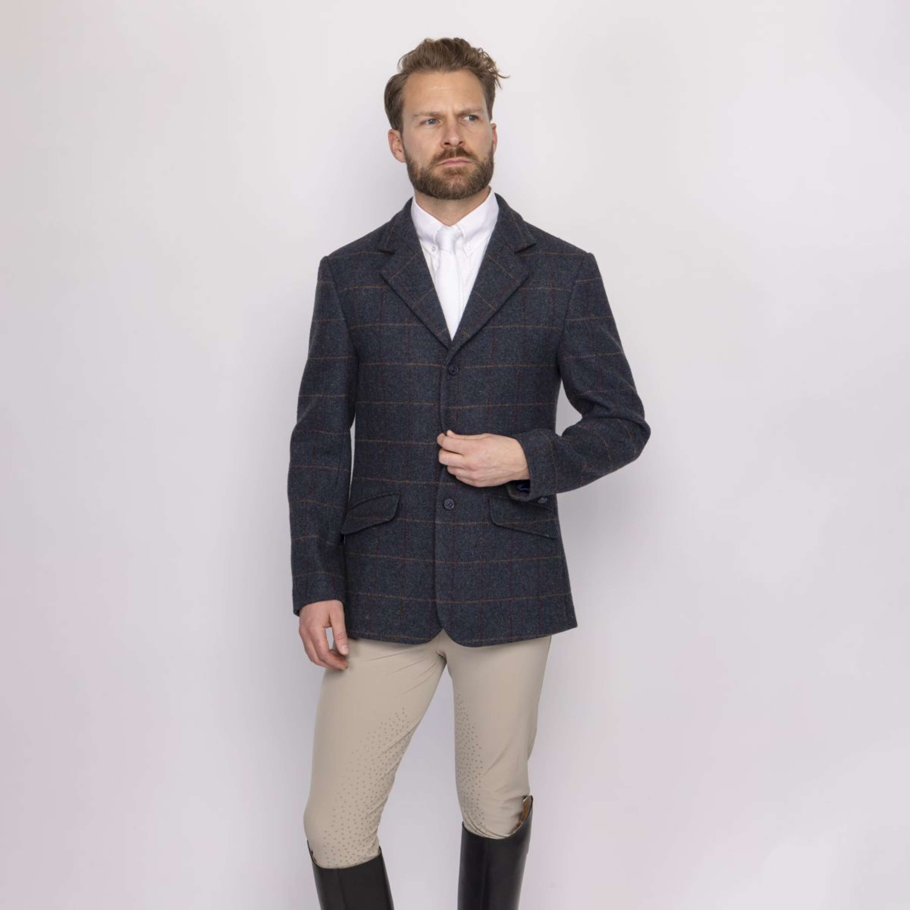 Aubrion by Shires Competition Jacket Saratoga Men Juniper Navy Check