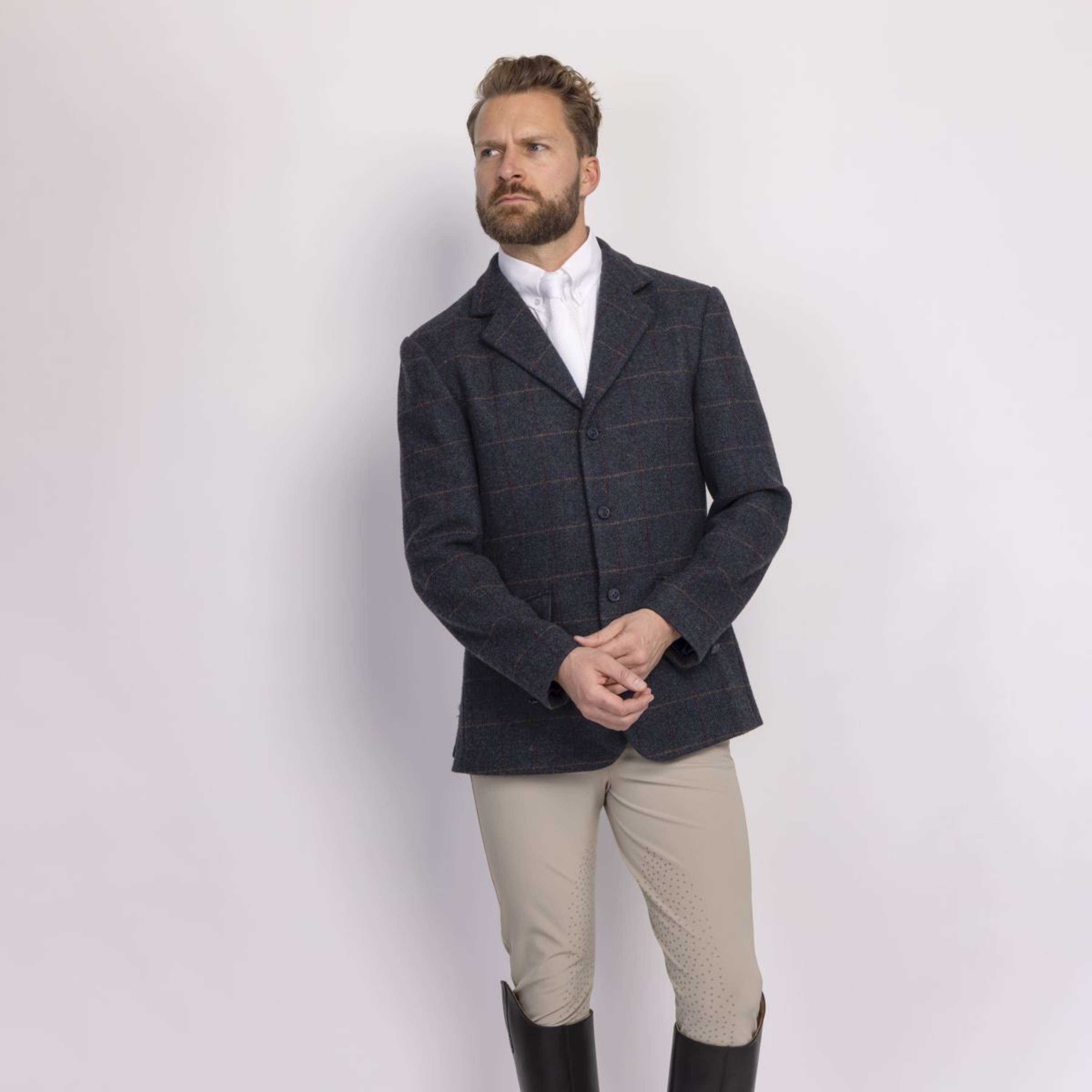 Aubrion by Shires Competition Jacket Saratoga Men Juniper Navy Check