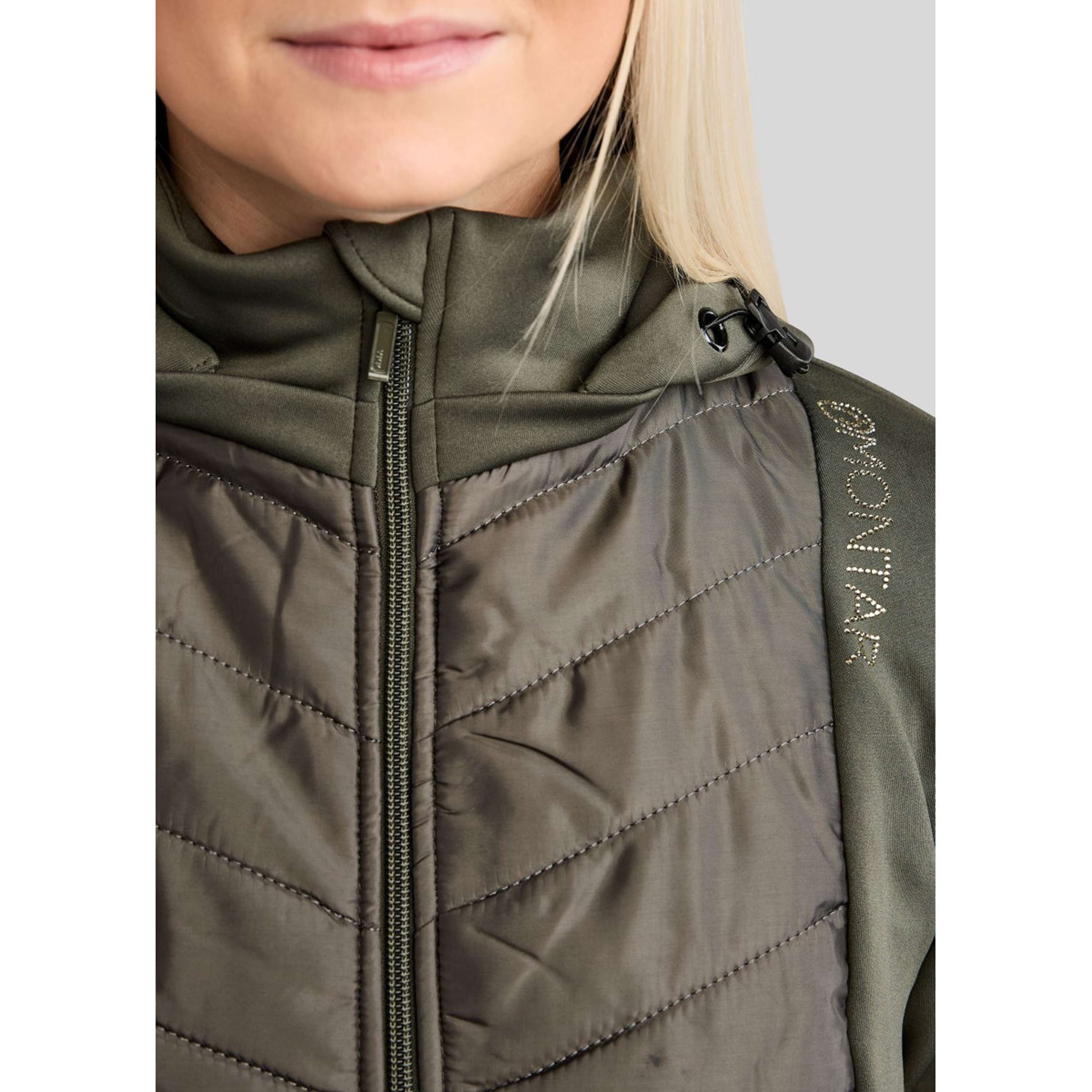 Montar Jacket MoEverline Hybrid Detachable Hood Golden Quartz Crystals Forest Green