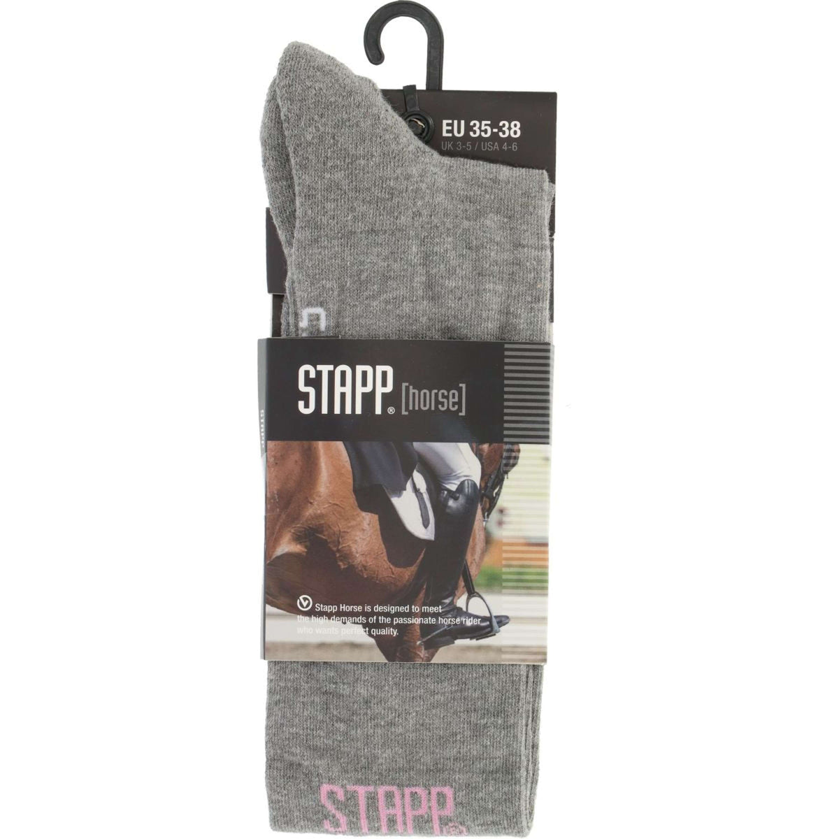 Stapp Horse Riding Socks Born To Ride Horses Light Grey