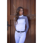 Mrs. Ros Competition Shirt Mesh logo Long Sleeves White