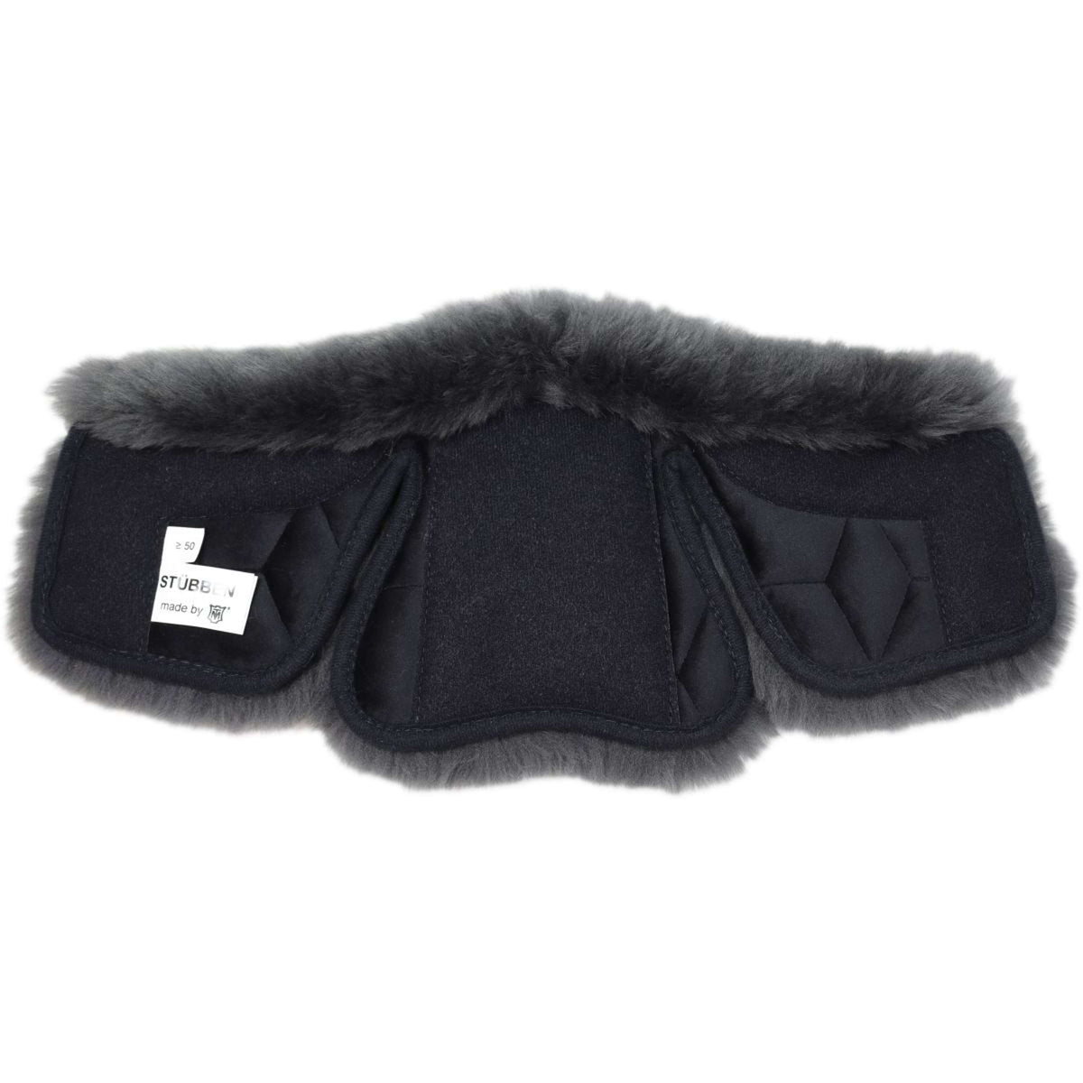 Stübben Girth Fur Cover Equi-Soft by Mattes Lambskin Graphite