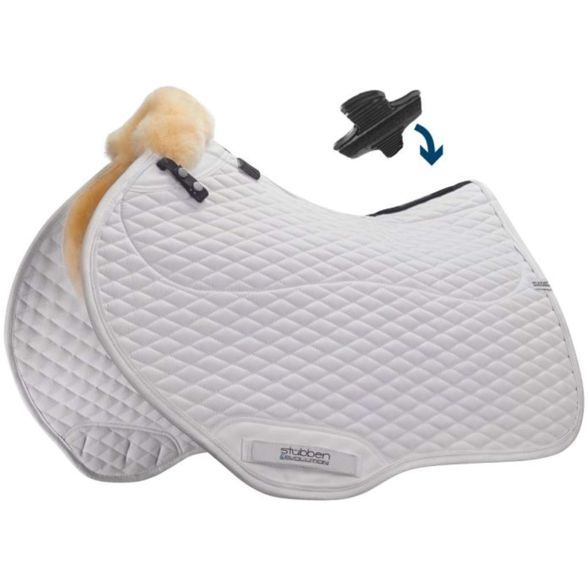 Stübben Saddlepad Streamline Close Contact Sheepskin White