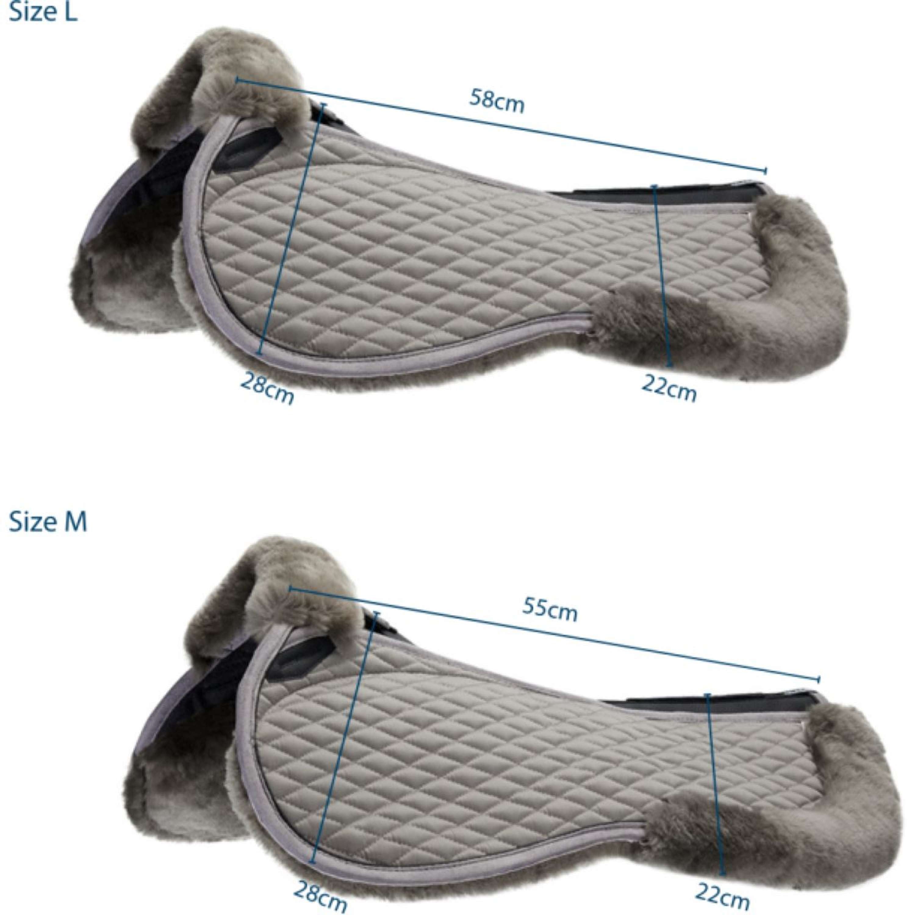 Stübben Half Pad Streamline Lambswool Jumping Black