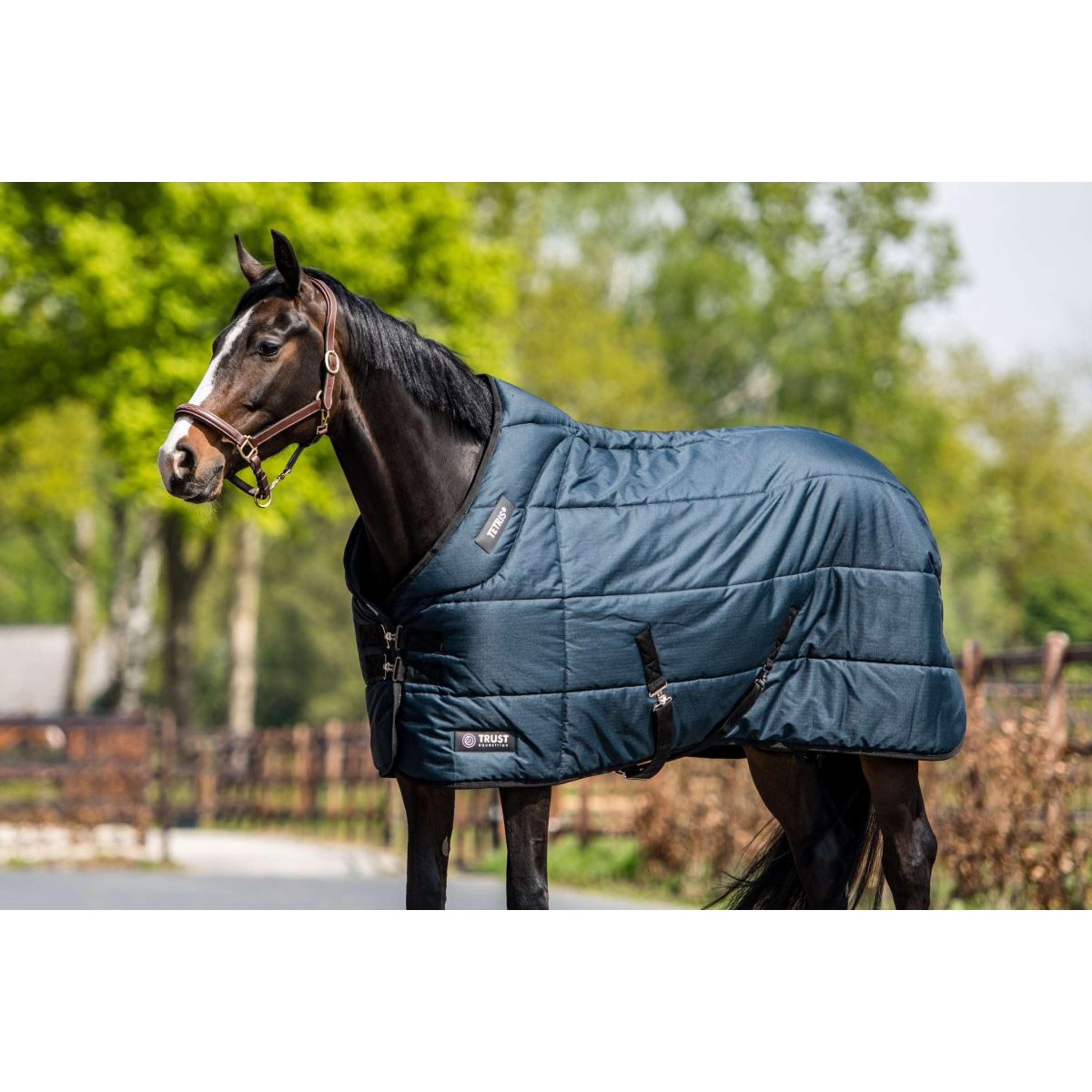 Trust Stable Rug Tetris 200g Navy