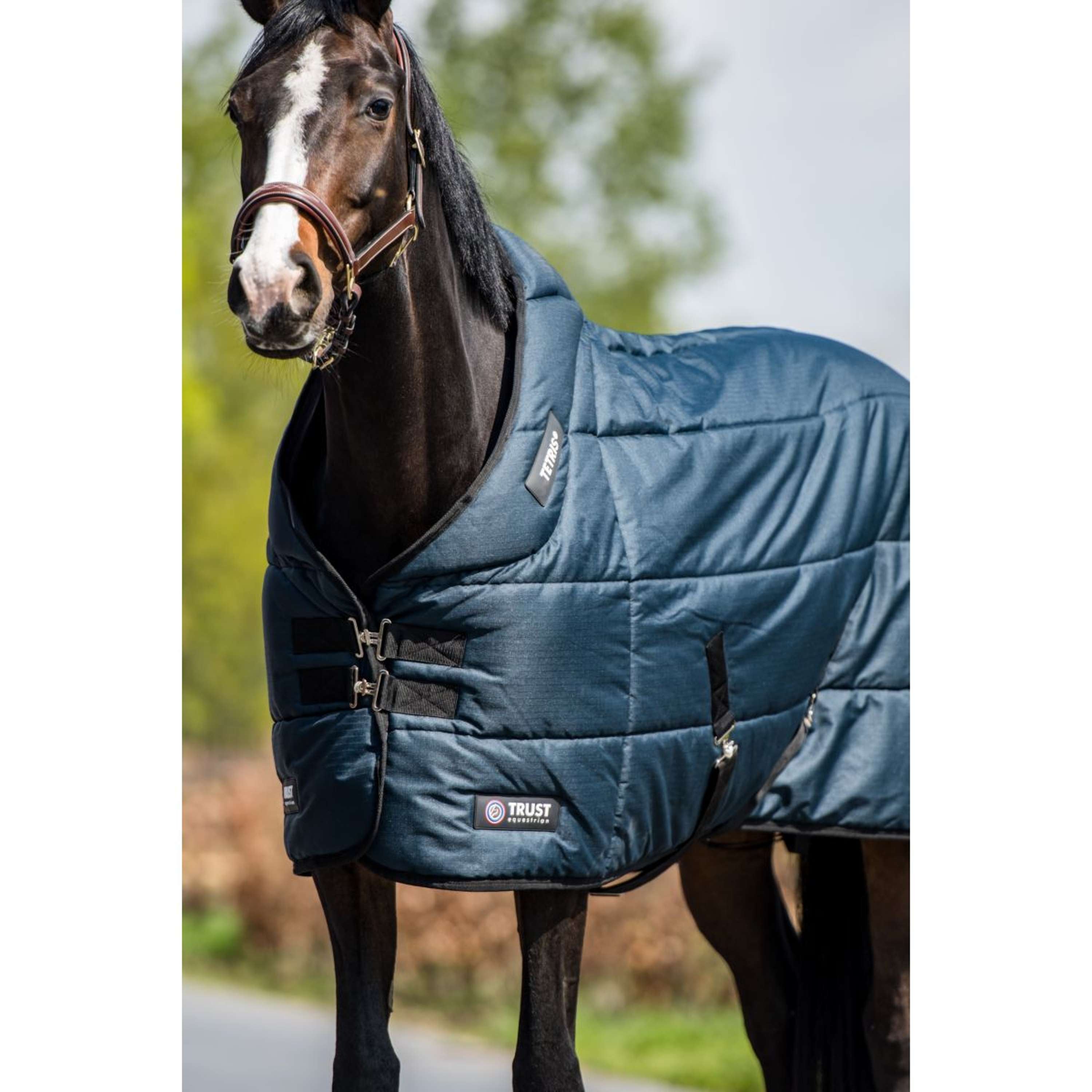 Trust Stable Rug Tetris 200g Navy